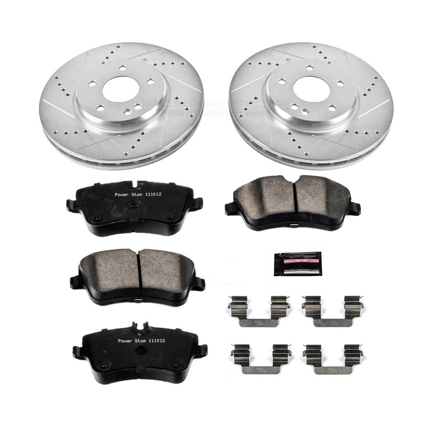 Power Stop 06-08 Mercedes-Benz SLK280 Front & Rear Z23 Evolution Sport Brake Kit (1x psbK368, 1x psbK6702) thumbnail 3