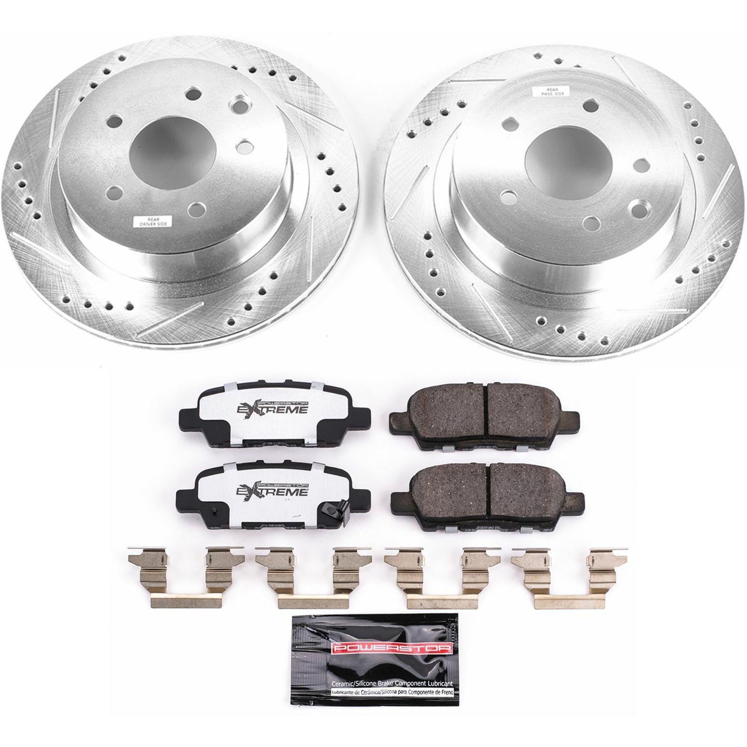 Power Stop 14-19 Nissan Rogue Front & Rear Z26 Street Warrior Brake Kit (1x psbK7034-26, 1x psbK6761-26) thumbnail 5