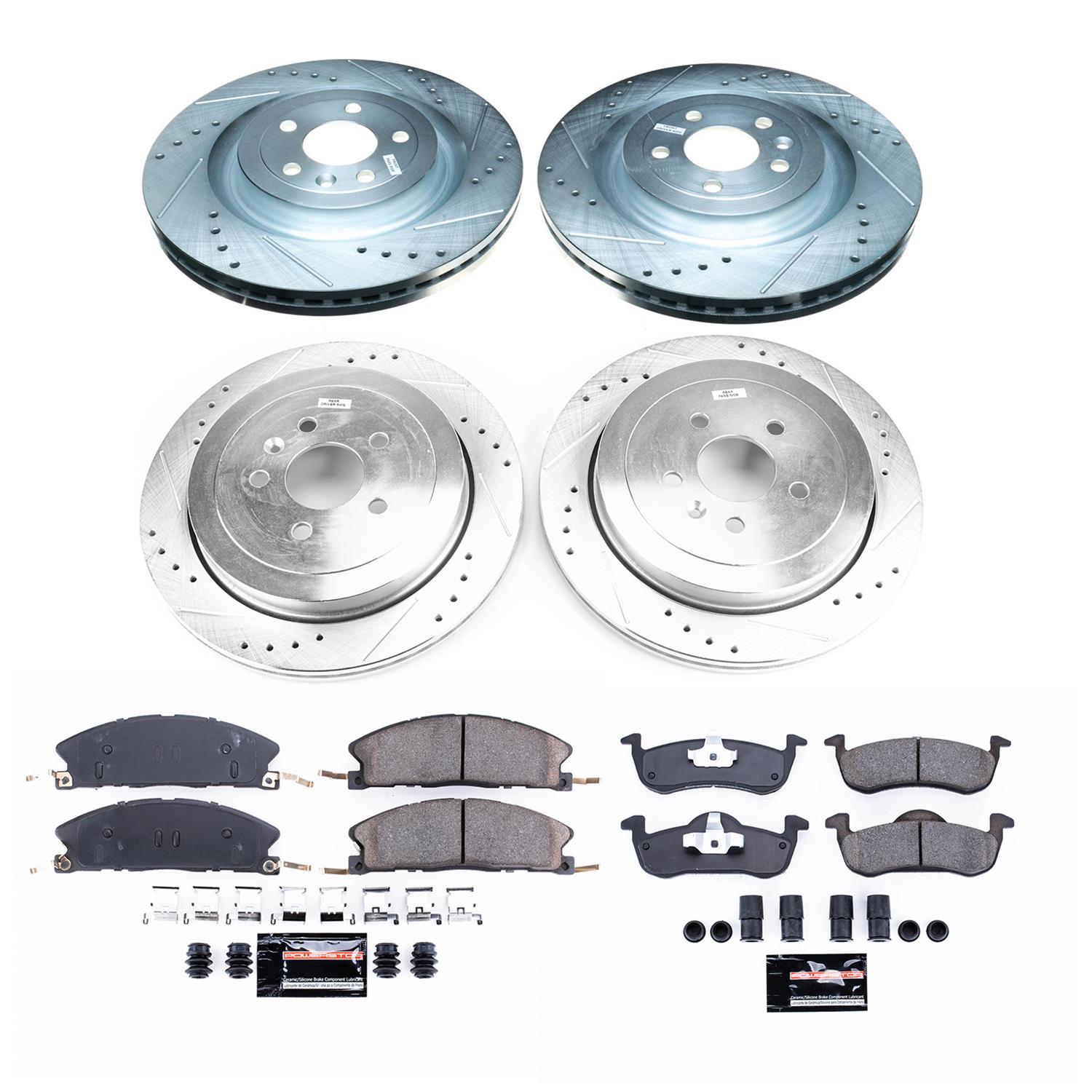 Power Stop 13-18 Lincoln MKT Front & Rear Z23 Evolution Sport Brake Kit (1x psbK6374, 1x psbK6819) thumbnail 2