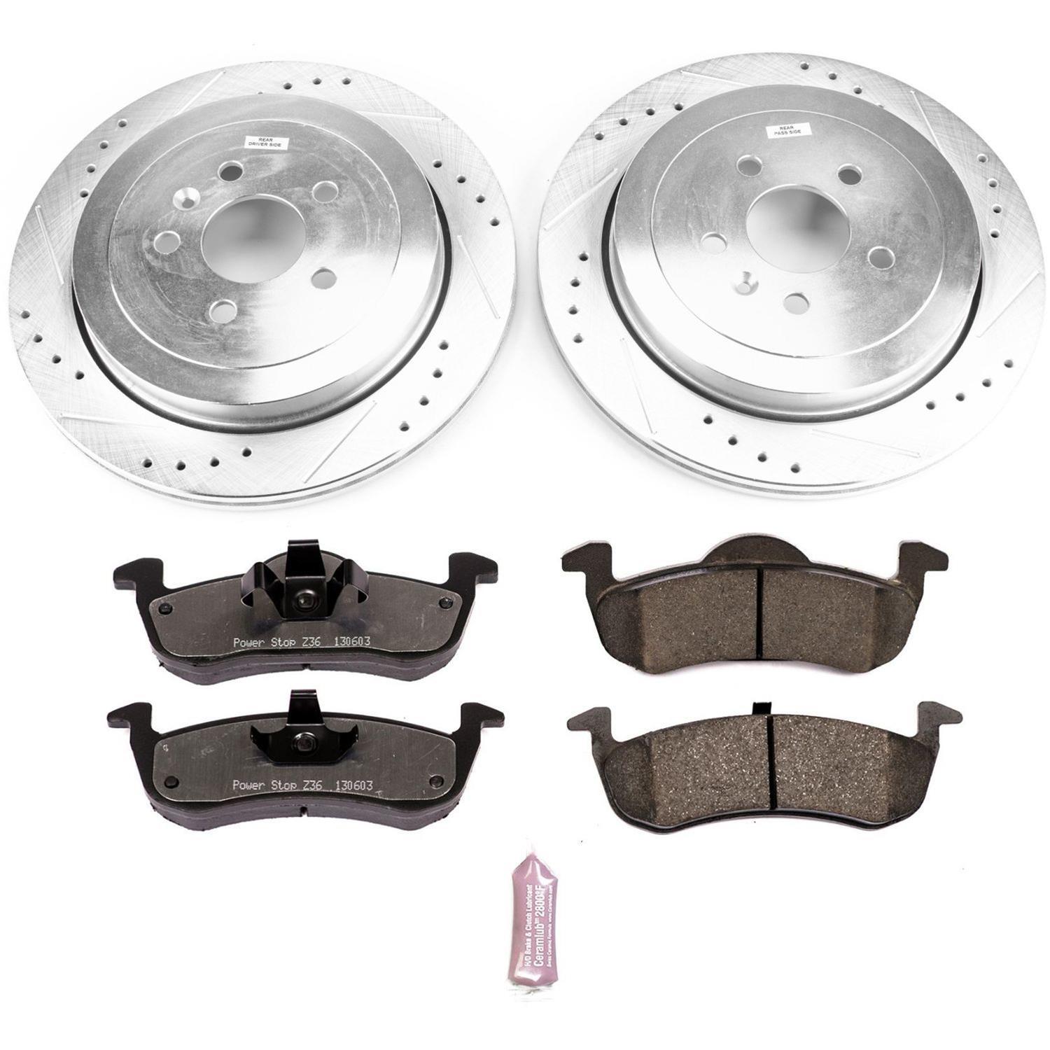 Power Stop 13-18 Lincoln MKT Front & Rear Z36 Truck & Tow Brake Kit (1x psbK6374-36, 1x psbK6819-36) thumbnail 4