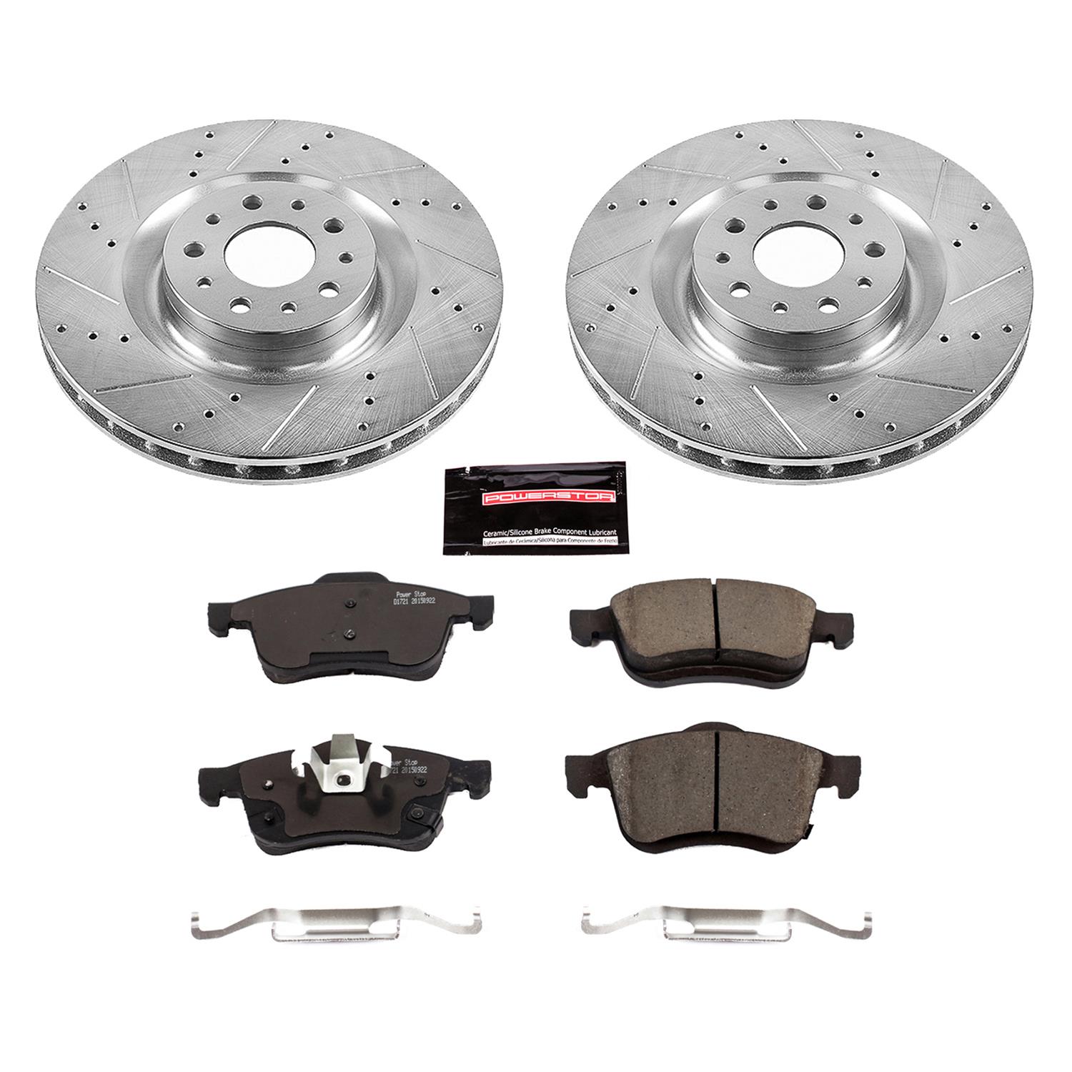 Power Stop 14-19 Fiat 500L Front & Rear Z23 Evolution Sport Brake Kit (1x psbK6840, 1x psbK6838) thumbnail 9