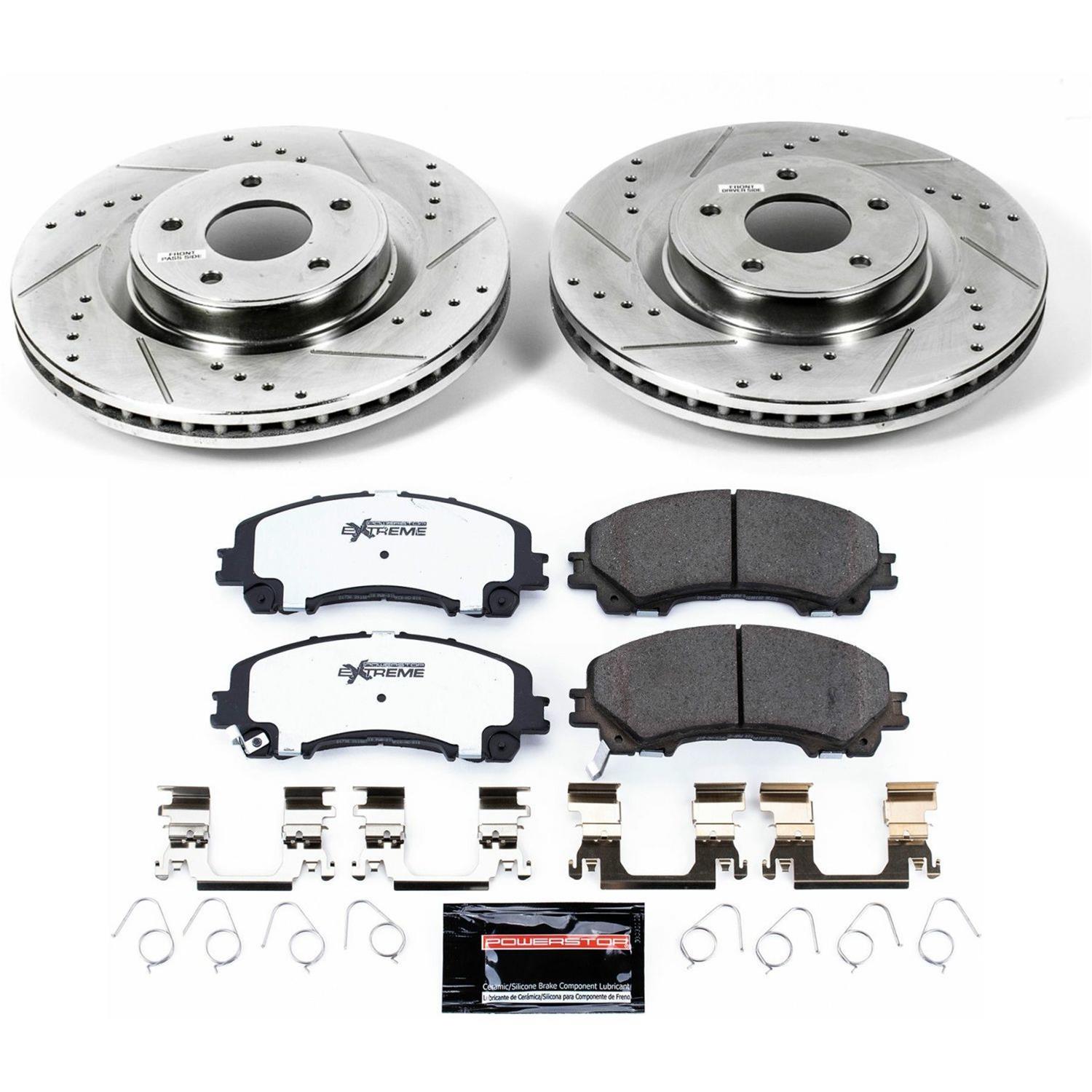 Power Stop 18-19 Infiniti Q50 Front & Rear Z26 Street Warrior Brake Kit (1x psbK8021-26, 1x psbK6944-26) thumbnail 5