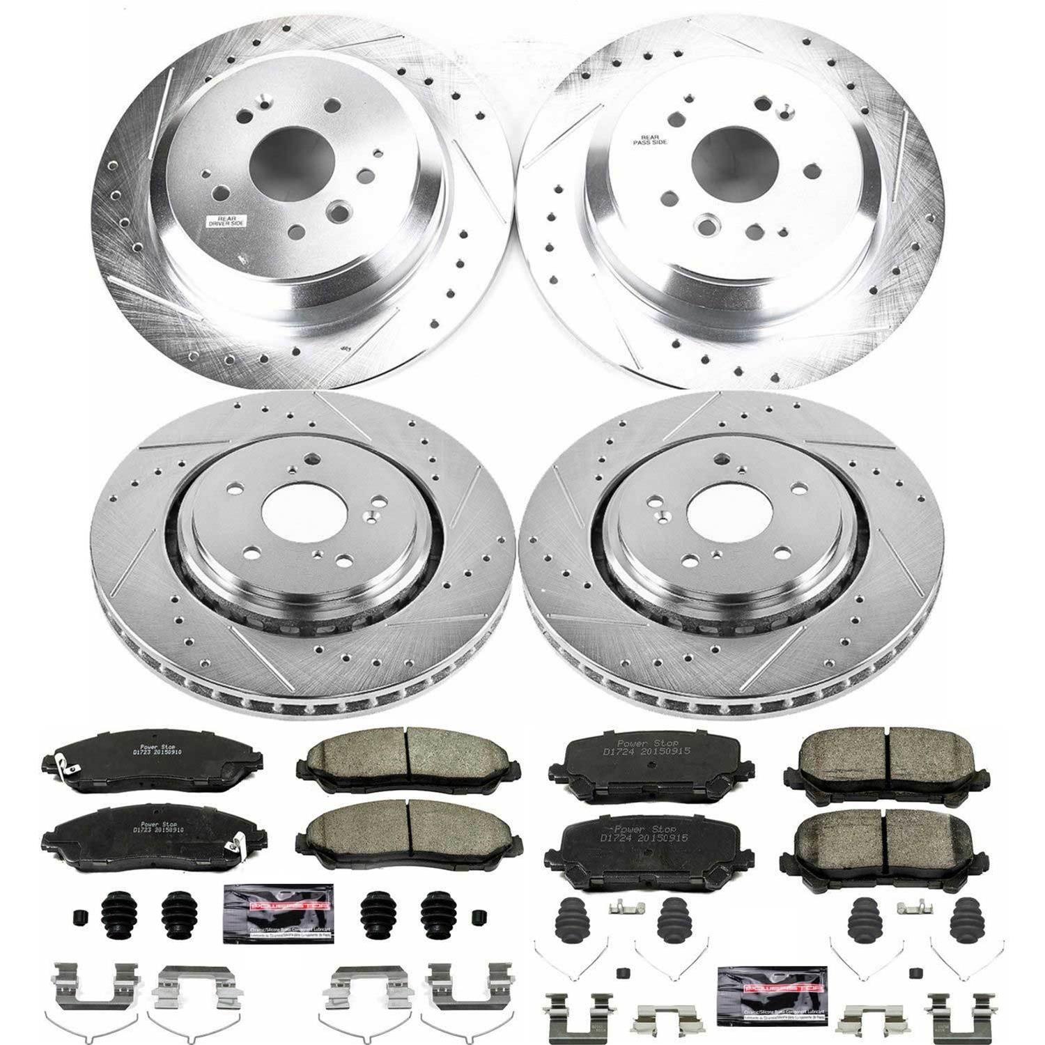 Power Stop 14-16 Acura MDX Front & Rear Z23 Evolution Sport Brake Kit (1x psbK6953, 1x psbK6957) thumbnail 3