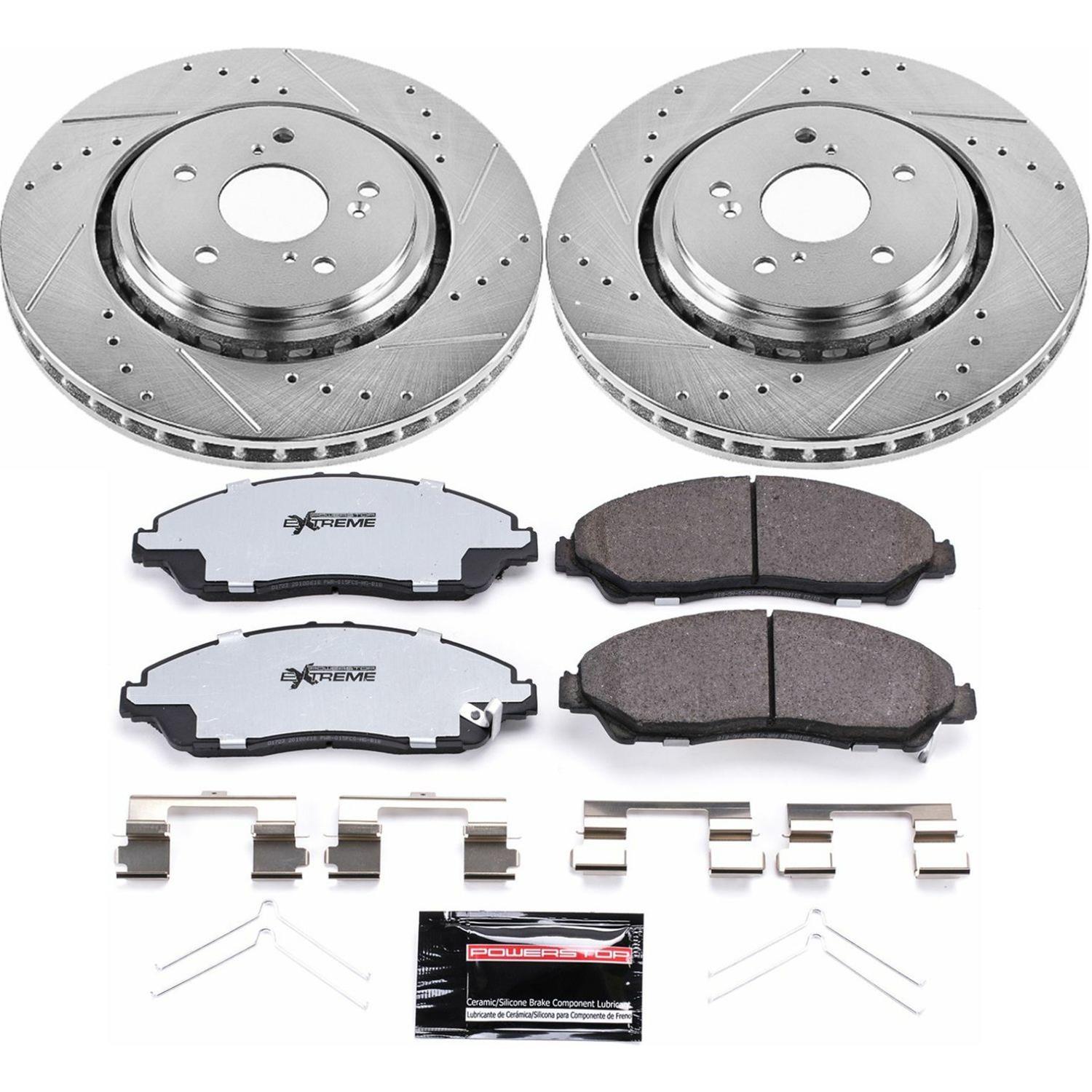 Power Stop 14-16 Acura MDX Front and Rear Z36 Truck & Tow Kit w/Cals (1x psbK6957-36, 1x psbK6953-36, 1x psbS7142, 1x psbS3826A) thumbnail 3