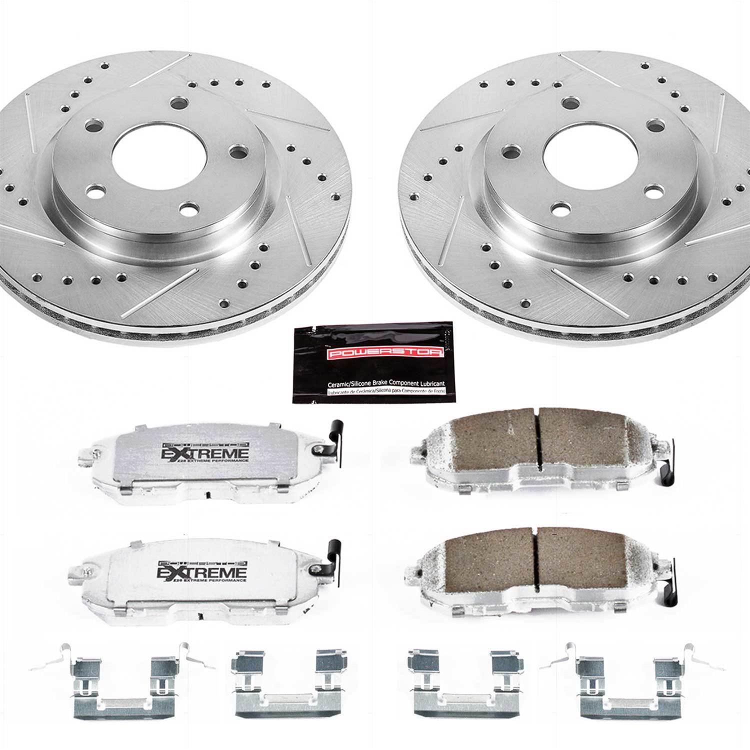 Power Stop 2019 Nissan Sentra Front & Rear Z26 Street Warrior Brake Kit (1x psbK6961-26, 1x psbK8335-26) thumbnail 5