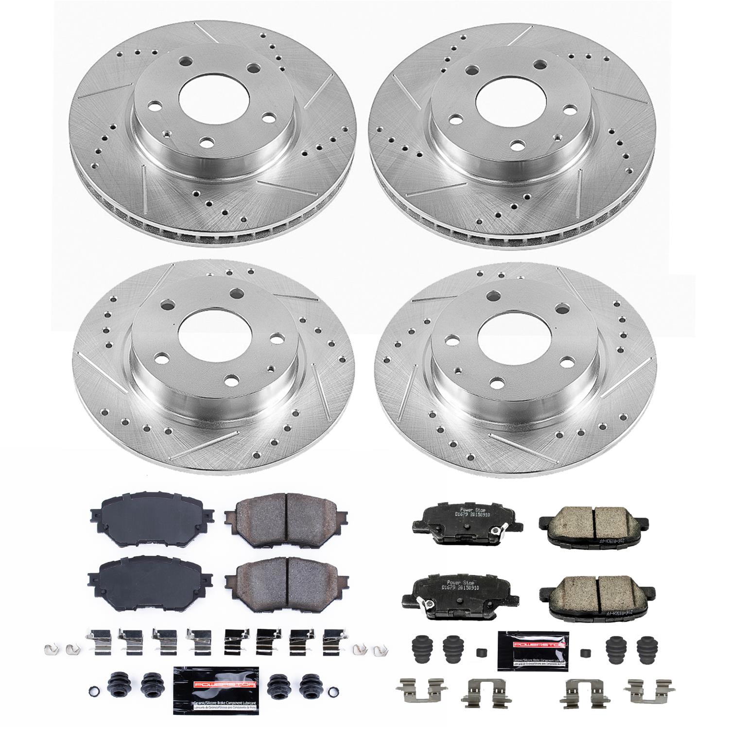 Power Stop 14-16 Mazda 3 Front & Rear Z23 Evolution Sport Brake Kit (1x psbK6962, 1x psbK6975) thumbnail 4