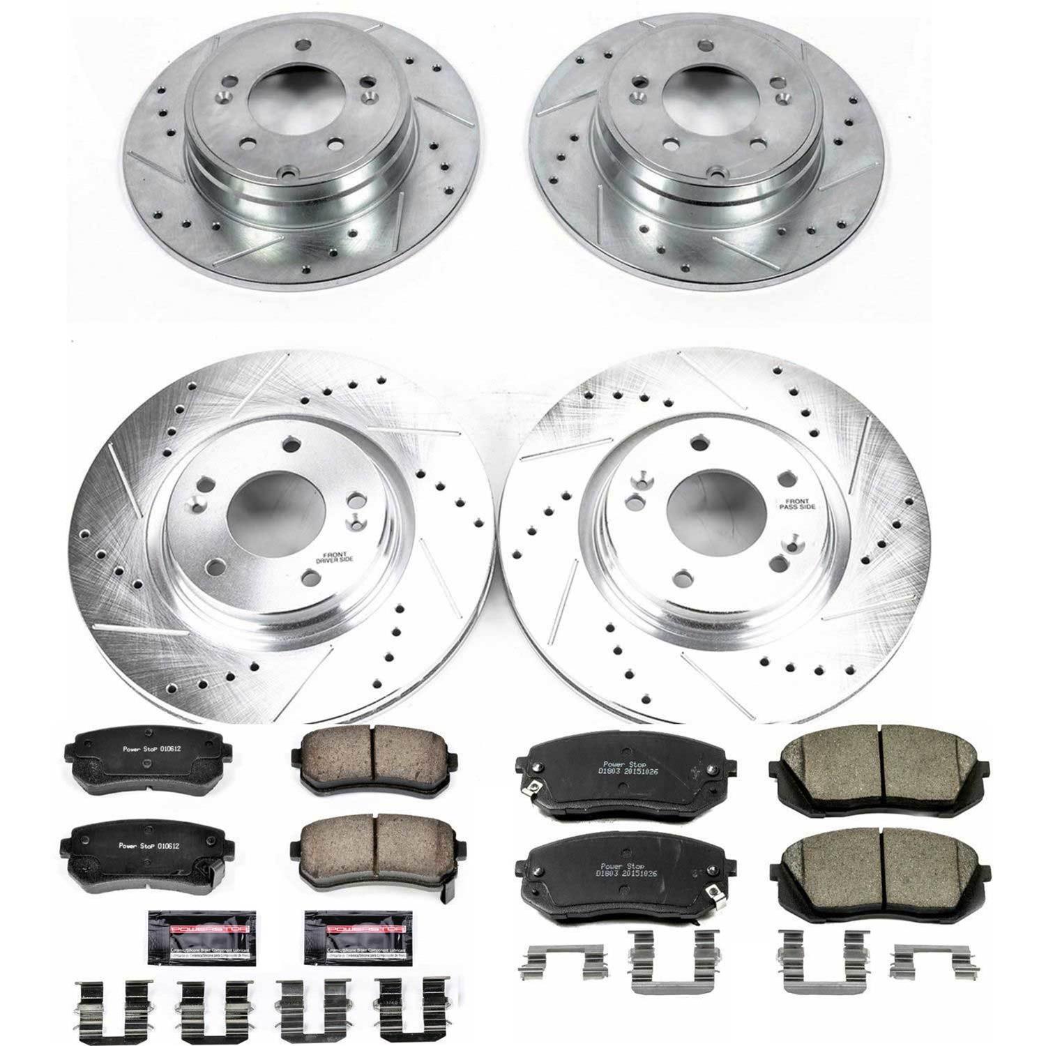 Power Stop 2015 Hyundai Sonata Front & Rear Z23 Evolution Sport Brake Kit (1x psbK6982, 1x psbK6936) thumbnail 4