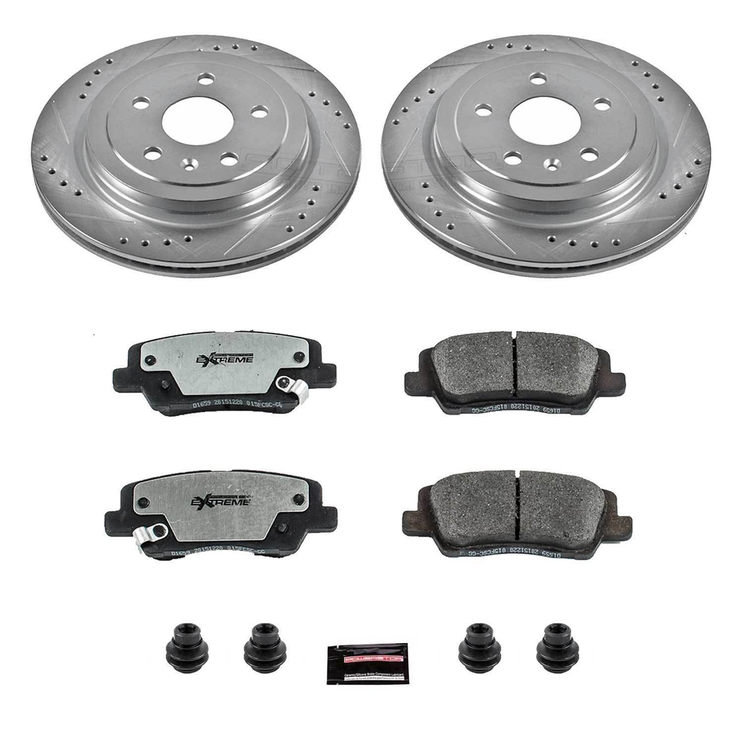 Power Stop 14-18 Cadillac CTS Front & Rear Z26 Street Warrior Brake Kit (1x psbK6991-26, 1x psbK6998-26) thumbnail 9