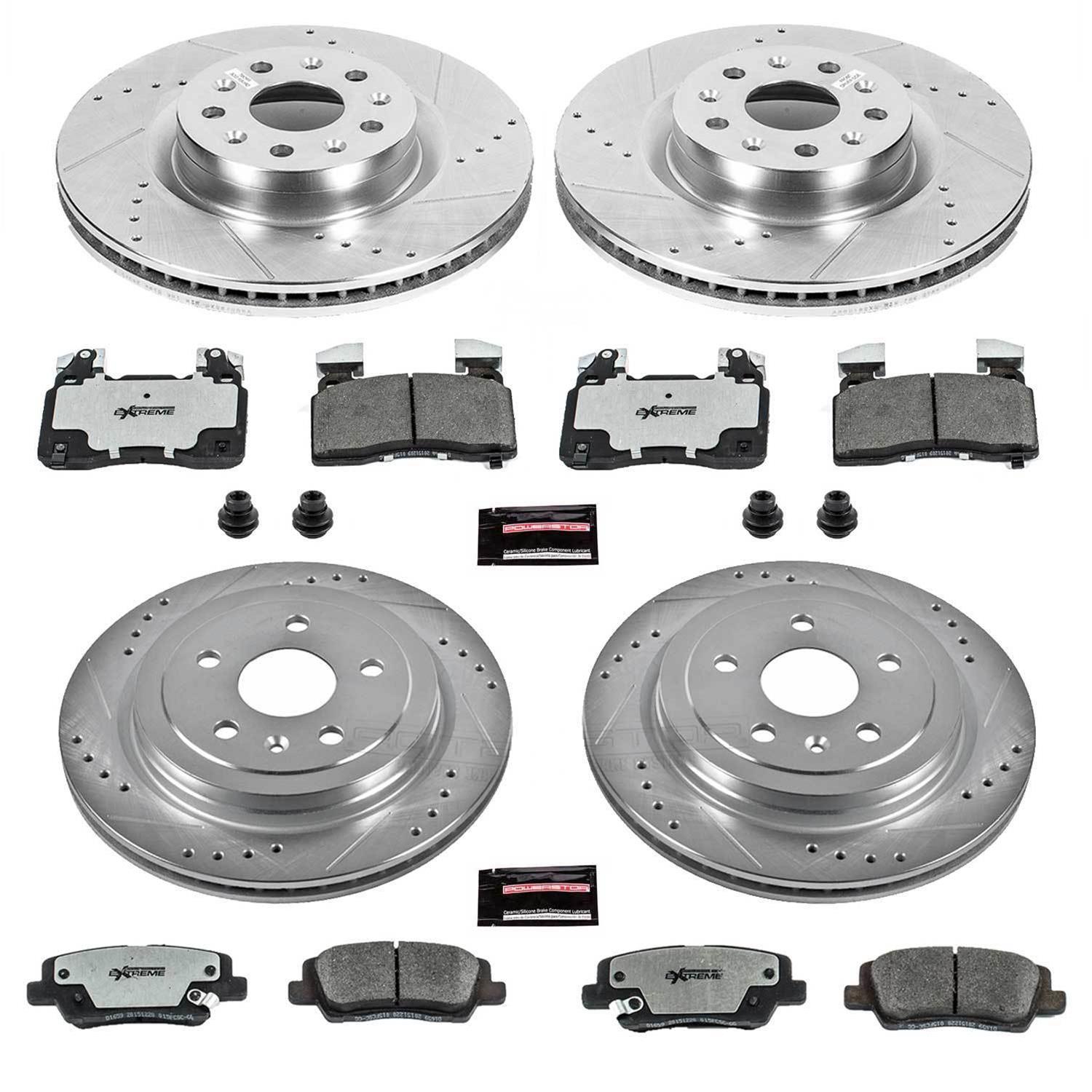 Power Stop 14-18 Cadillac CTS Front & Rear Z26 Street Warrior Brake Kit (1x psbK6991-26, 1x psbK6998-26) thumbnail 4