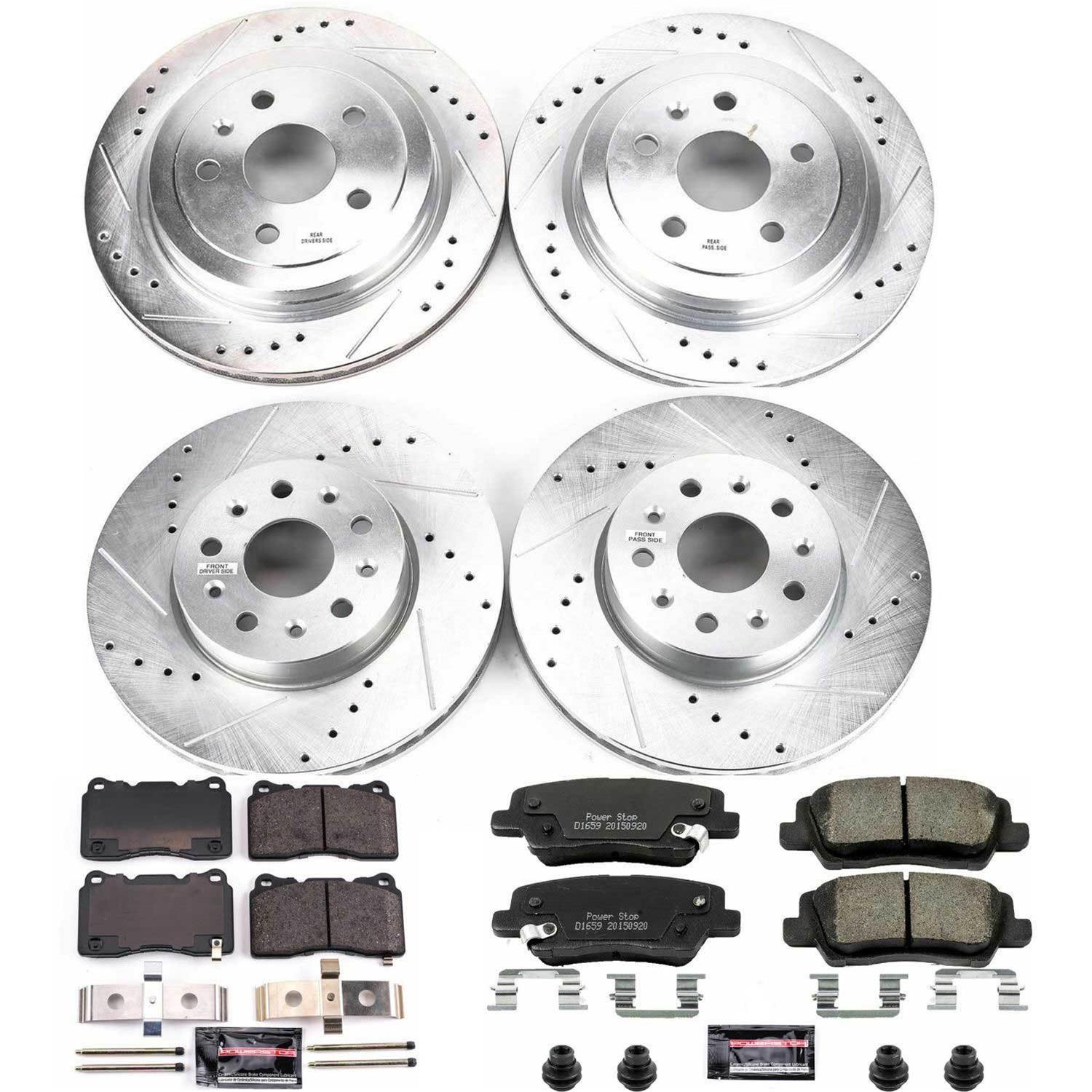 Power Stop 14-18 Cadillac CTS Front & Rear Z23 Evolution Sport Brake Kit (1x psbK6991, 1x psbK7001) thumbnail 4