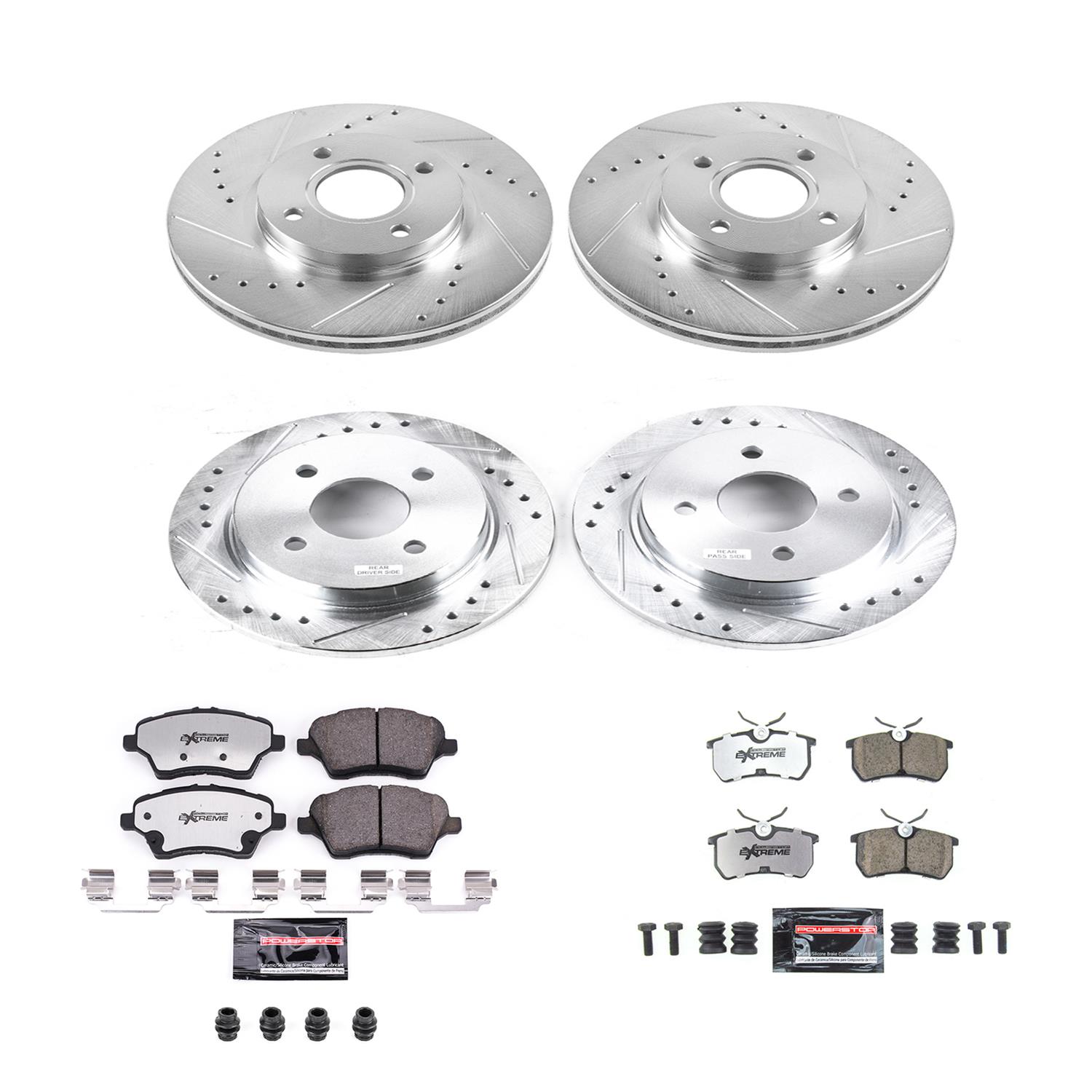 Power Stop 14-19 Ford Fiesta Front & Rear Z26 Street Warrior Brake Kit (1x psbK6818-26, 1x psbK1363-26) thumbnail 5