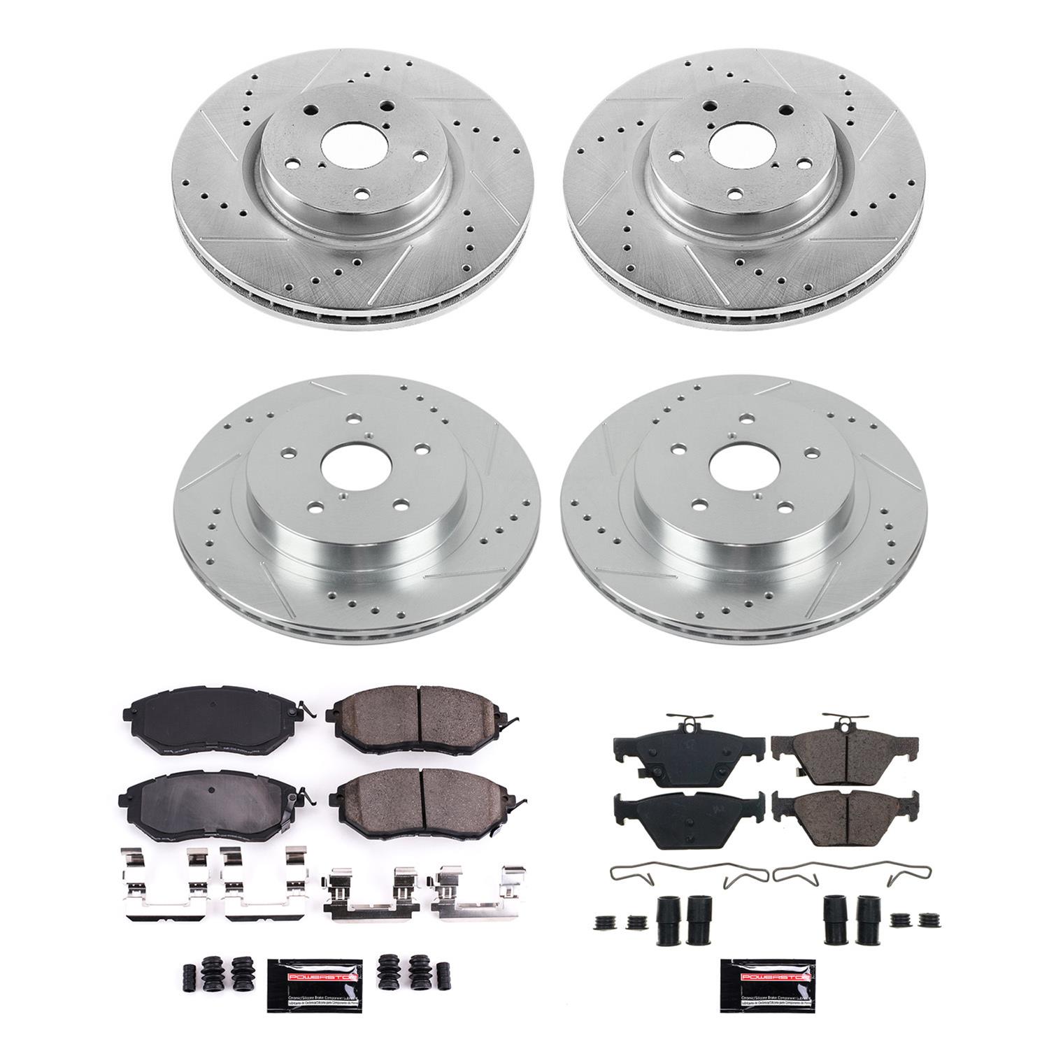 Power Stop K7028 Power Stop Z23 Evolution Sport Brake Upgrade Kits | Summit  Racing