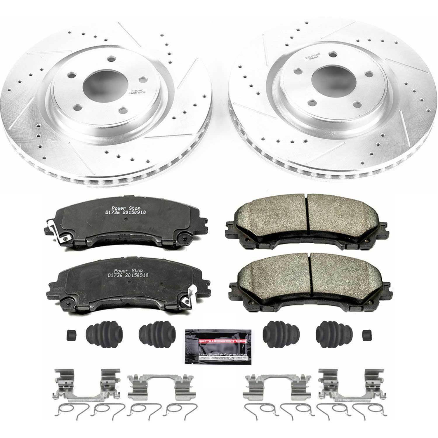 Power Stop 14-19 Nissan Rogue Front & Rear Z23 Evolution Sport Brake Kit (1x psbK7034, 1x psbK6761) thumbnail 9