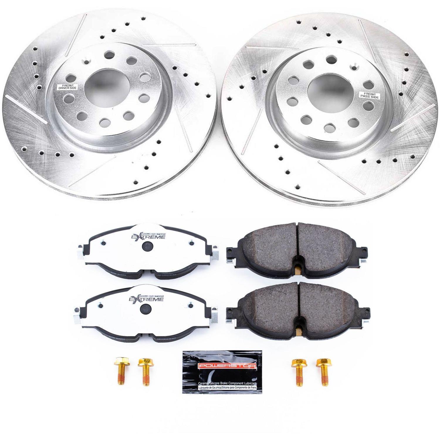Power Stop 16-18 Audi TT Quattro Front & Rear Z26 Street Warrior Brake Kit (1x psbK7082-26, 1x psbK7176-26) thumbnail 5