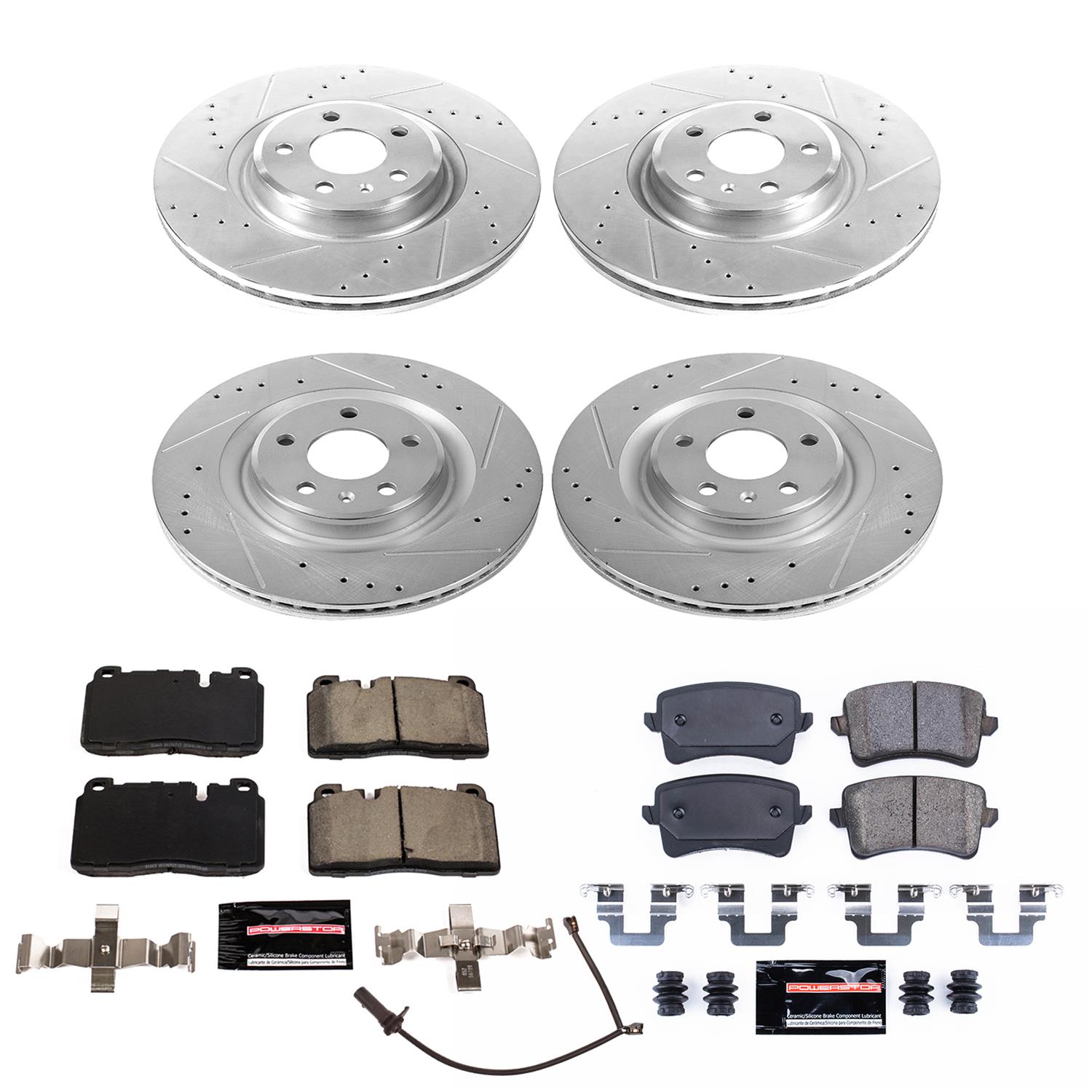 Power Stop 13-17 Audi Q5 Front & Rear Z23 Evolution Sport Brake Kit (1x psbK5678, 1x psbK7073) thumbnail 9