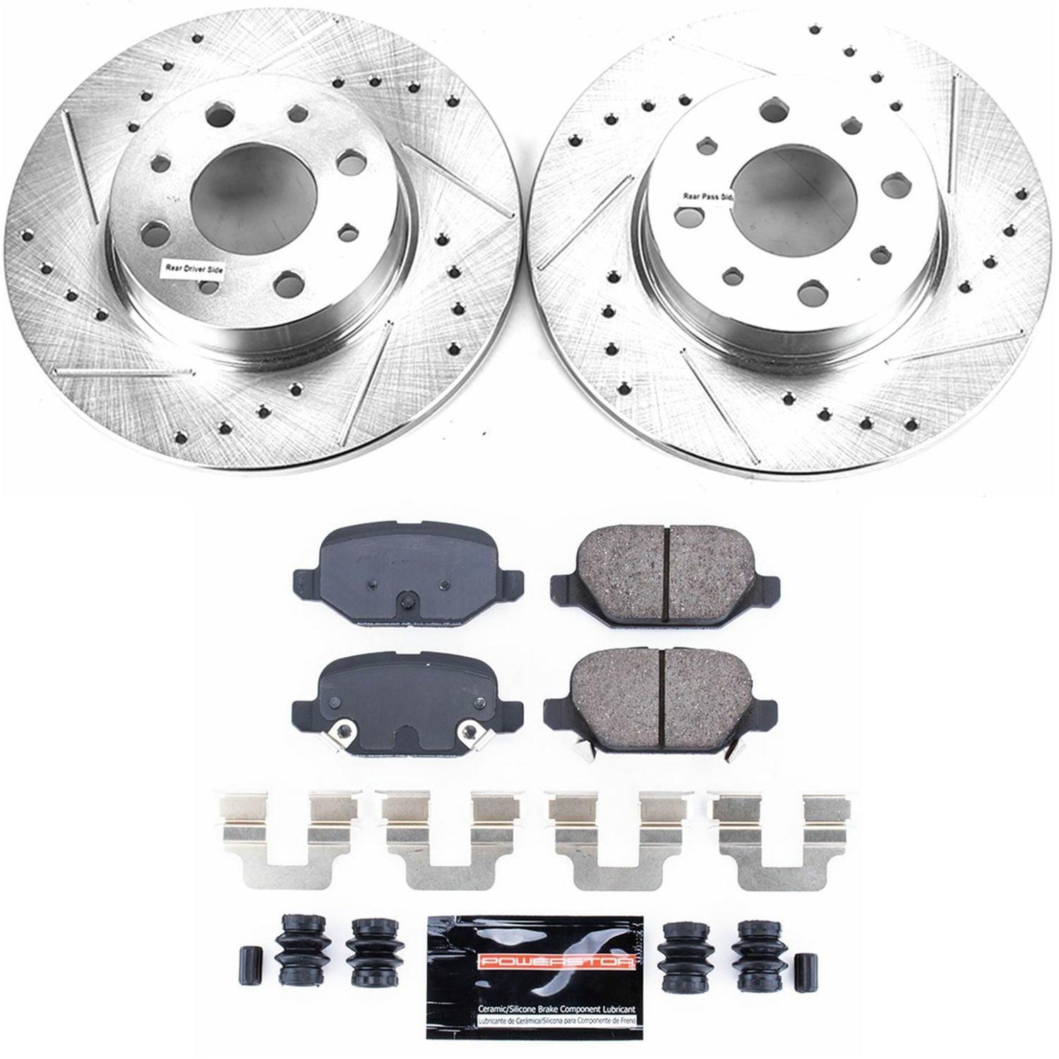 Power Stop 13-18 Fiat 500 Front & Rear Z23 Evolution Sport Brake Kit (1x psbK7168, 1x psbK7169) thumbnail 9