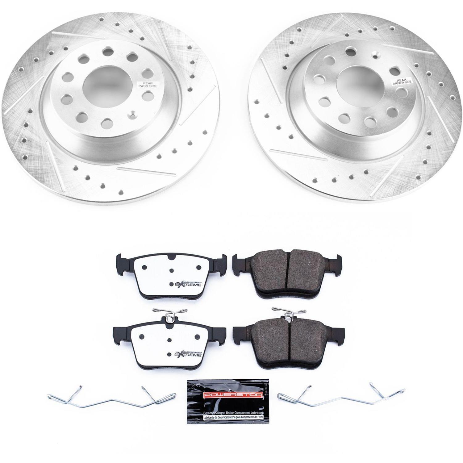 Power Stop 16-18 Audi TT Quattro Front & Rear Z26 Street Warrior Brake Kit (1x psbK7082-26, 1x psbK7176-26) thumbnail 9