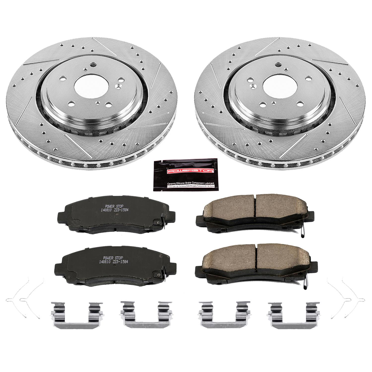 Power Stop 15-19 Acura TLX Front & Rear Z23 Evolution Sport Brake Kit (1x psbK7214, 1x psbK7216) thumbnail 2