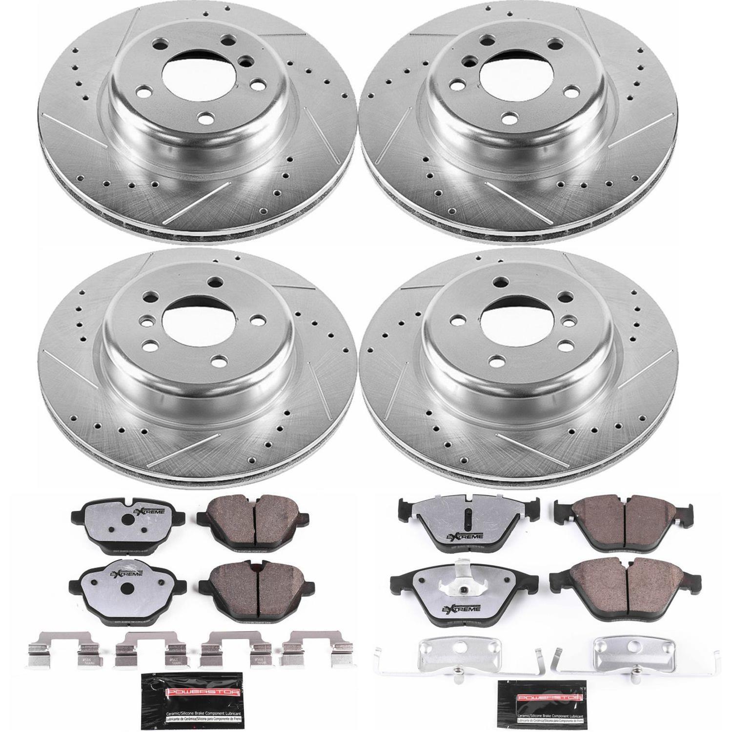 Power Stop 14-16 BMW 528i Front & Rear Z26 Street Warrior Brake Kit (1x psbK7163-26, 1x psbK6034-26) thumbnail 2