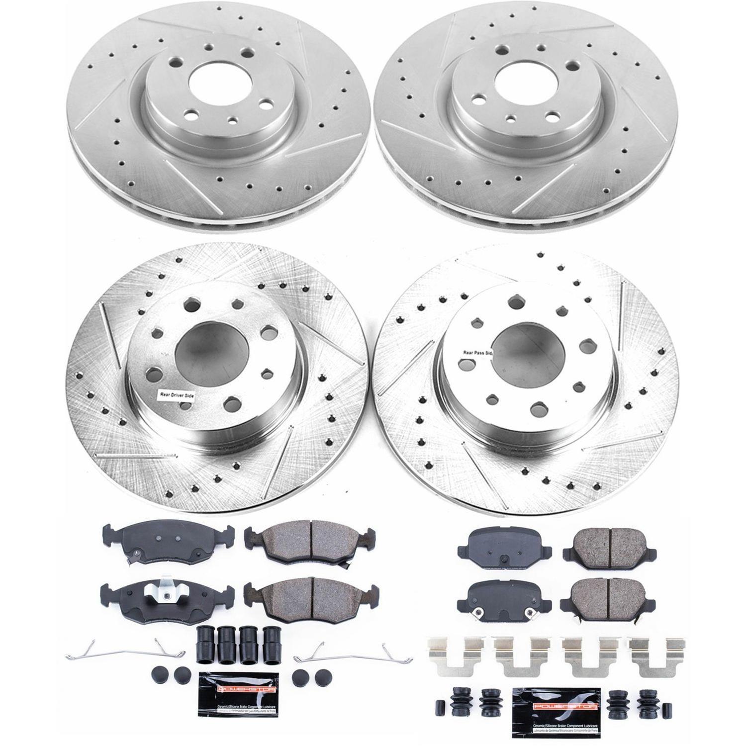 Power Stop 13-18 Fiat 500 Front & Rear Z23 Evolution Sport Brake Kit (1x psbK7168, 1x psbK7169) thumbnail 8