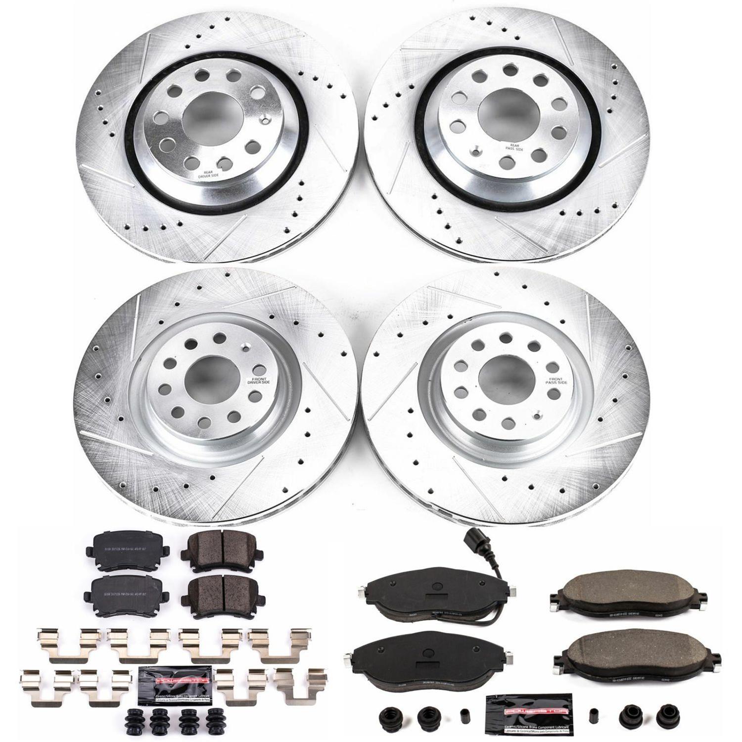 Power Stop 12-17 Volkswagen CC Front & Rear Z23 Evolution Sport Brake Kit (1x psbK4628, 1x psbK7175) thumbnail 4