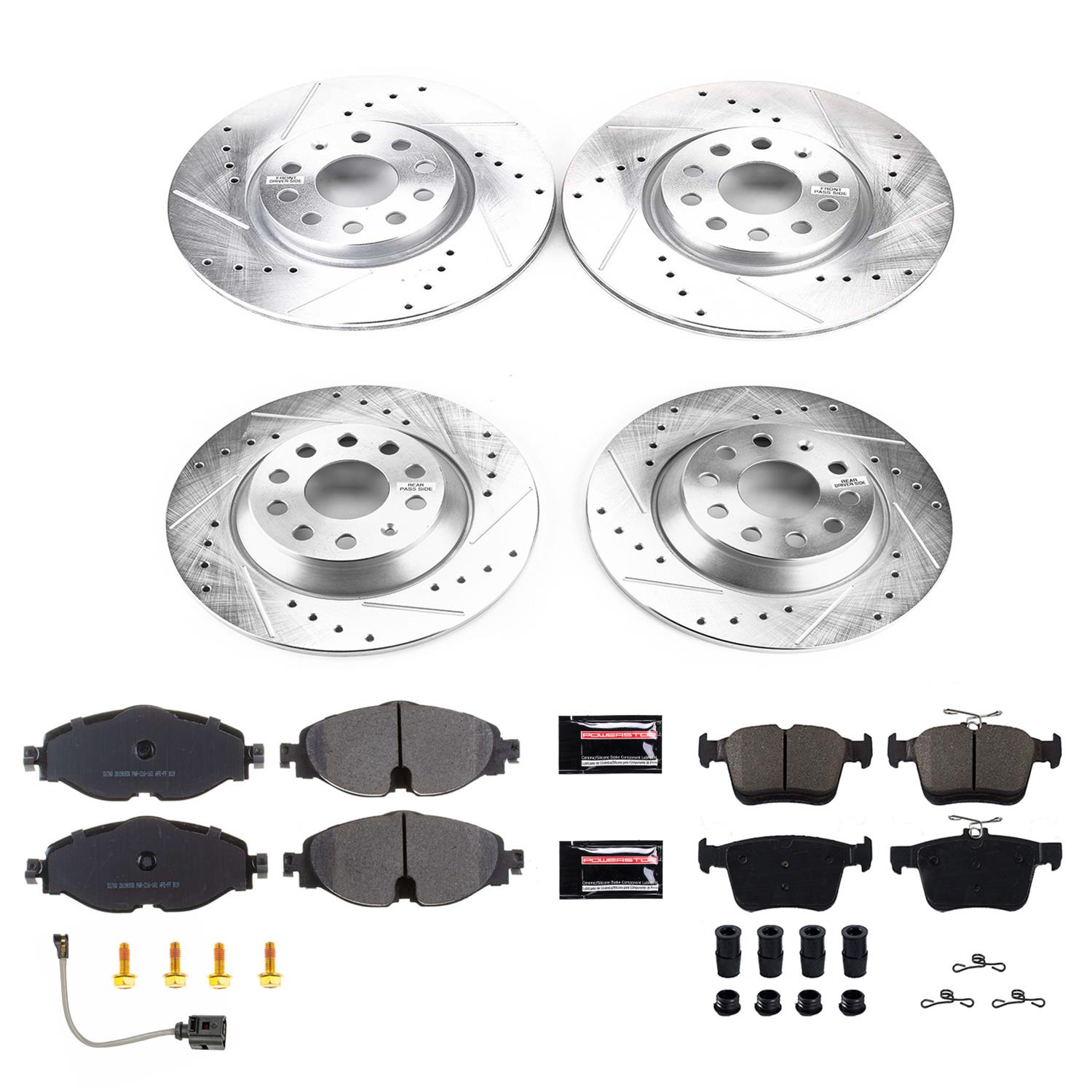 Power Stop 16-18 Audi TT Quattro Front & Rear Z23 Evolution Sport Brake Kit (1x psbK7176, 1x psbK7082) thumbnail 4