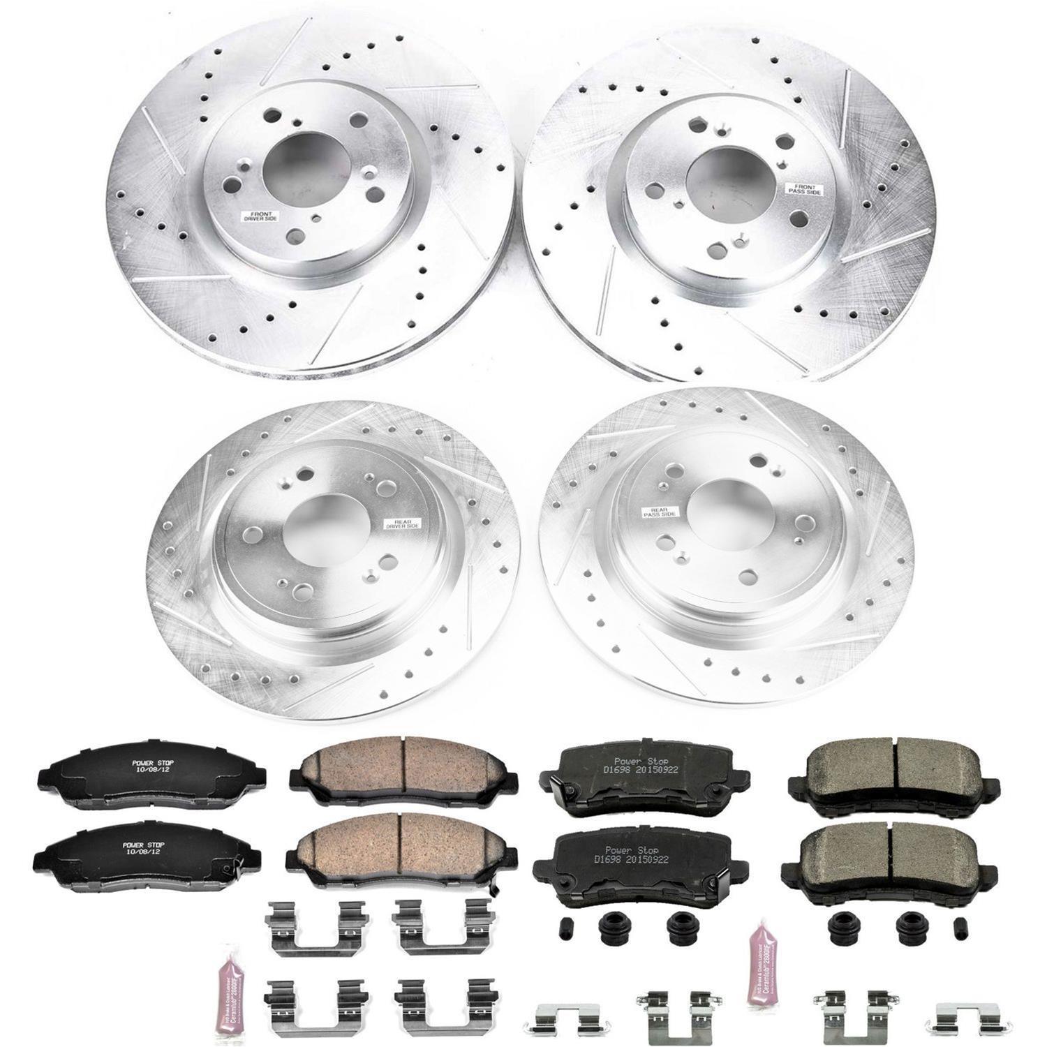 Power Stop 16-19 Acura RLX Front & Rear Z23 Evolution Sport Brake Kit (1x psbK5370, 1x psbK6952) thumbnail 9