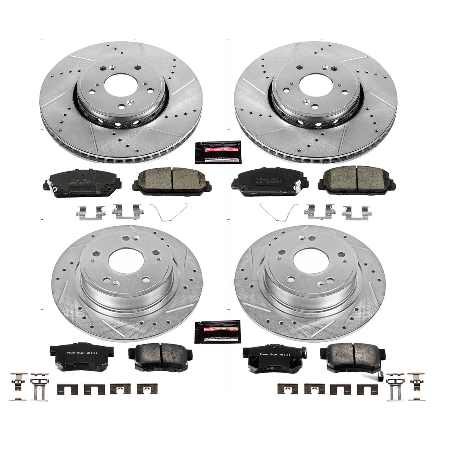 Power Stop 2016 Acura ILX Front & Rear Z23 Evolution Sport Brake Kit (1x psbK6940, 1x psbK3128) thumbnail 8
