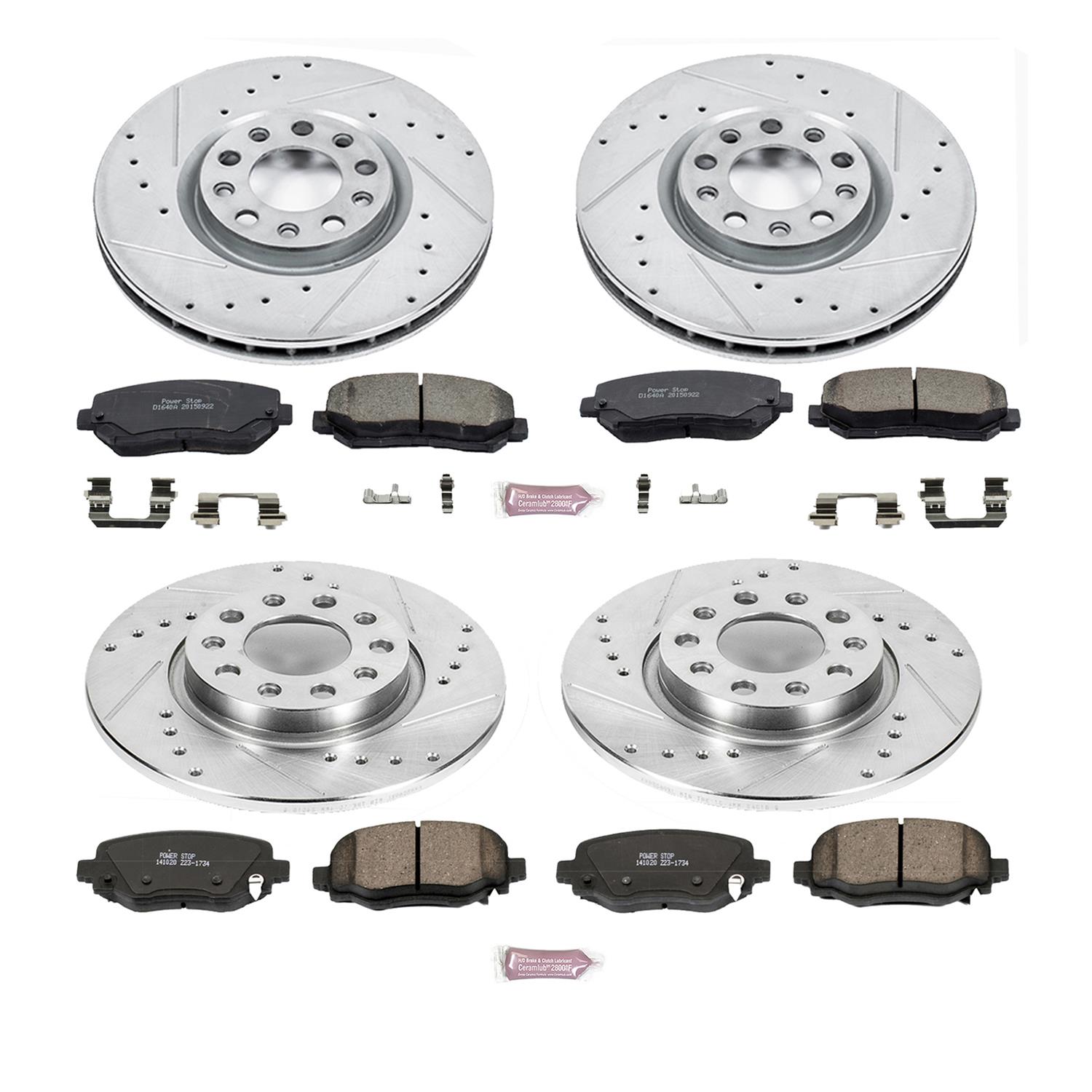 Power Stop 15-17 Chrysler 200 Front & Rear Z23 Evolution Sport Brake Kit (1x psbK6543, 1x psbK6372) thumbnail 2