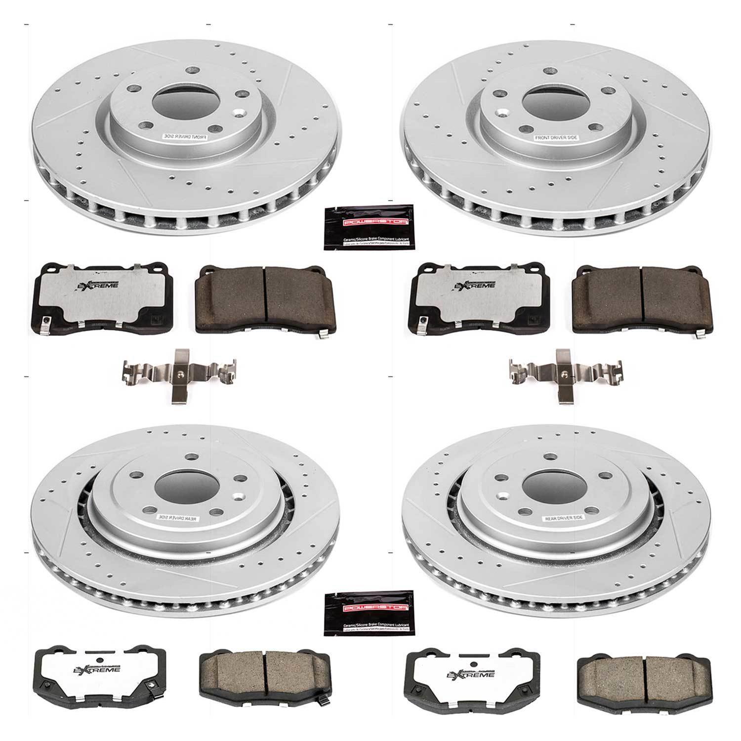 Power Stop 15-19 Chevrolet Corvette Front & Rear Z26 Street Warrior Brake Kit (1x psbK6530-26, 1x psbK7290-26) thumbnail 4