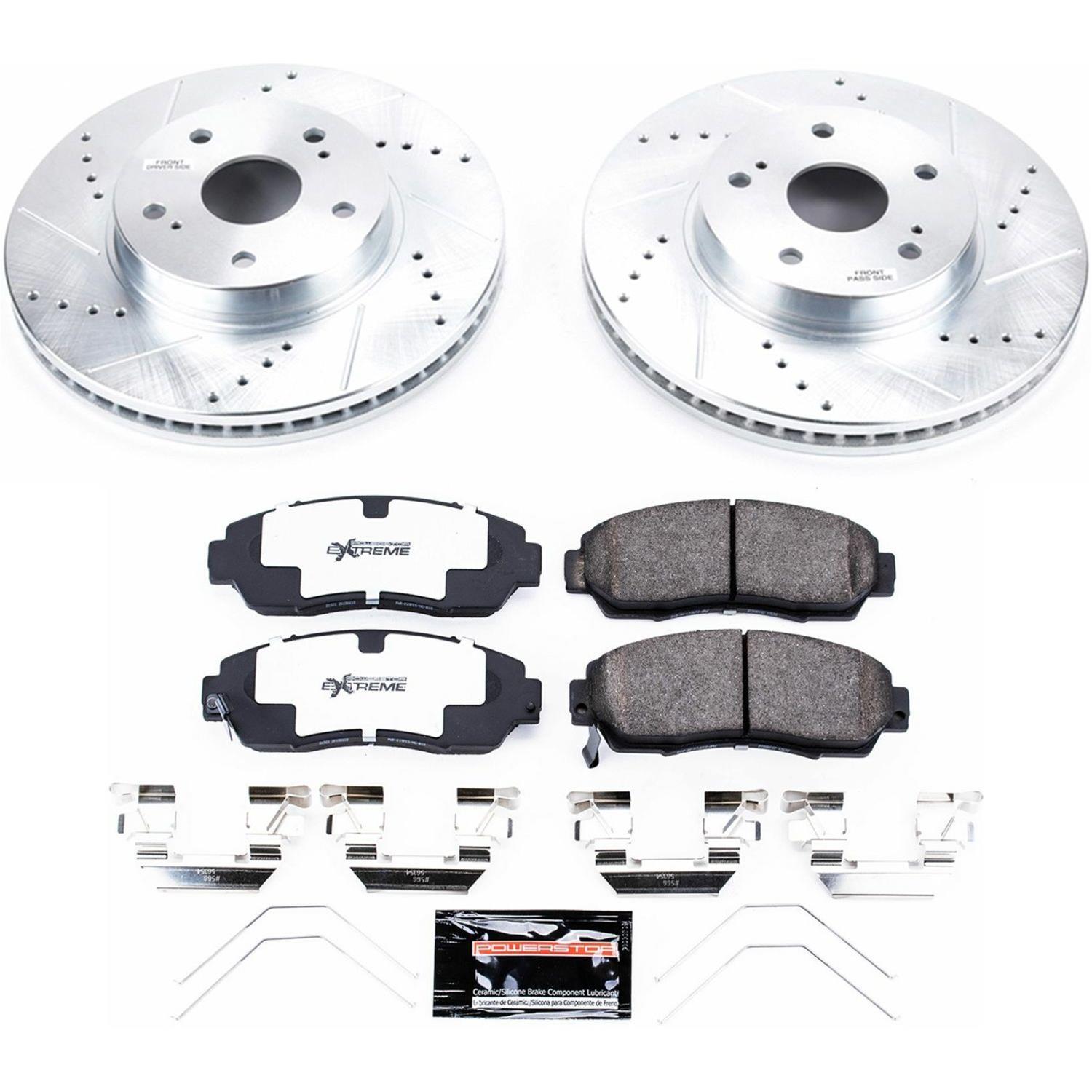 Power Stop 15-18 Subaru Legacy Front & Rear Z26 Street Warrior Brake Kit (1x psbK7039-26, 1x psbK7356-26) thumbnail 4