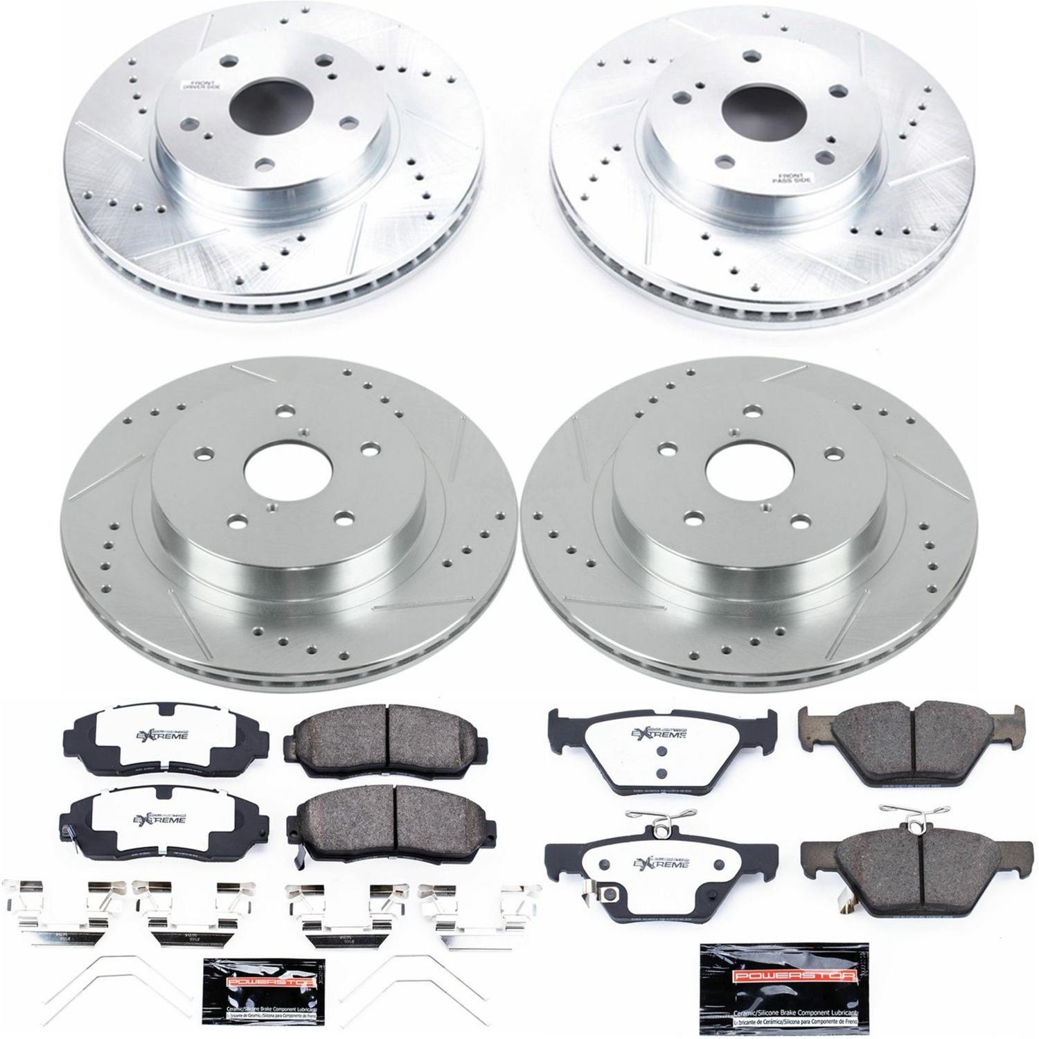 Power Stop 15-18 Subaru Legacy Front & Rear Z26 Street Warrior Brake Kit (1x psbK7039-26, 1x psbK7356-26) thumbnail 3