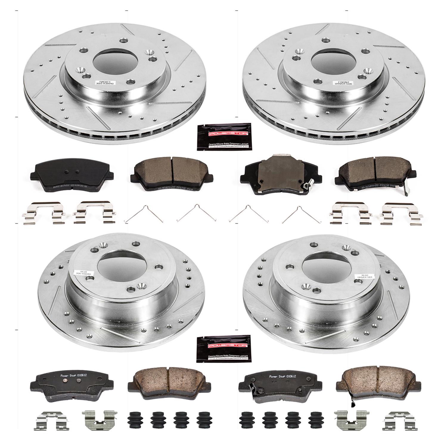 Power Stop 17-19 Hyundai Elantra Front & Rear Z23 Evolution Sport Brake Kit (1x psbK6501, 1x psbK7370) thumbnail 8