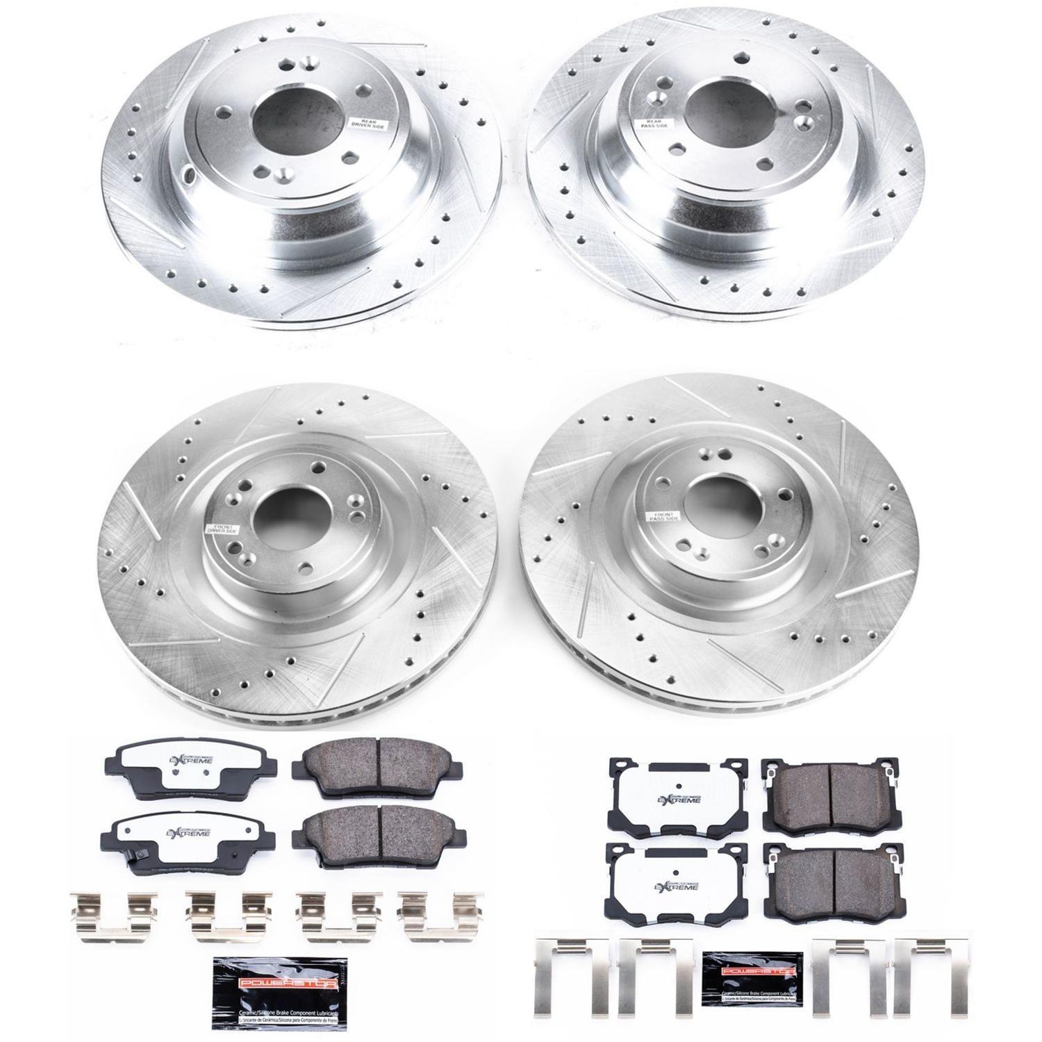 Power Stop 15-16 Hyundai Genesis Front & Rear Z26 Street Warrior Brake Kit (1x psbK5848-26, 1x psbK7371-26) thumbnail 3