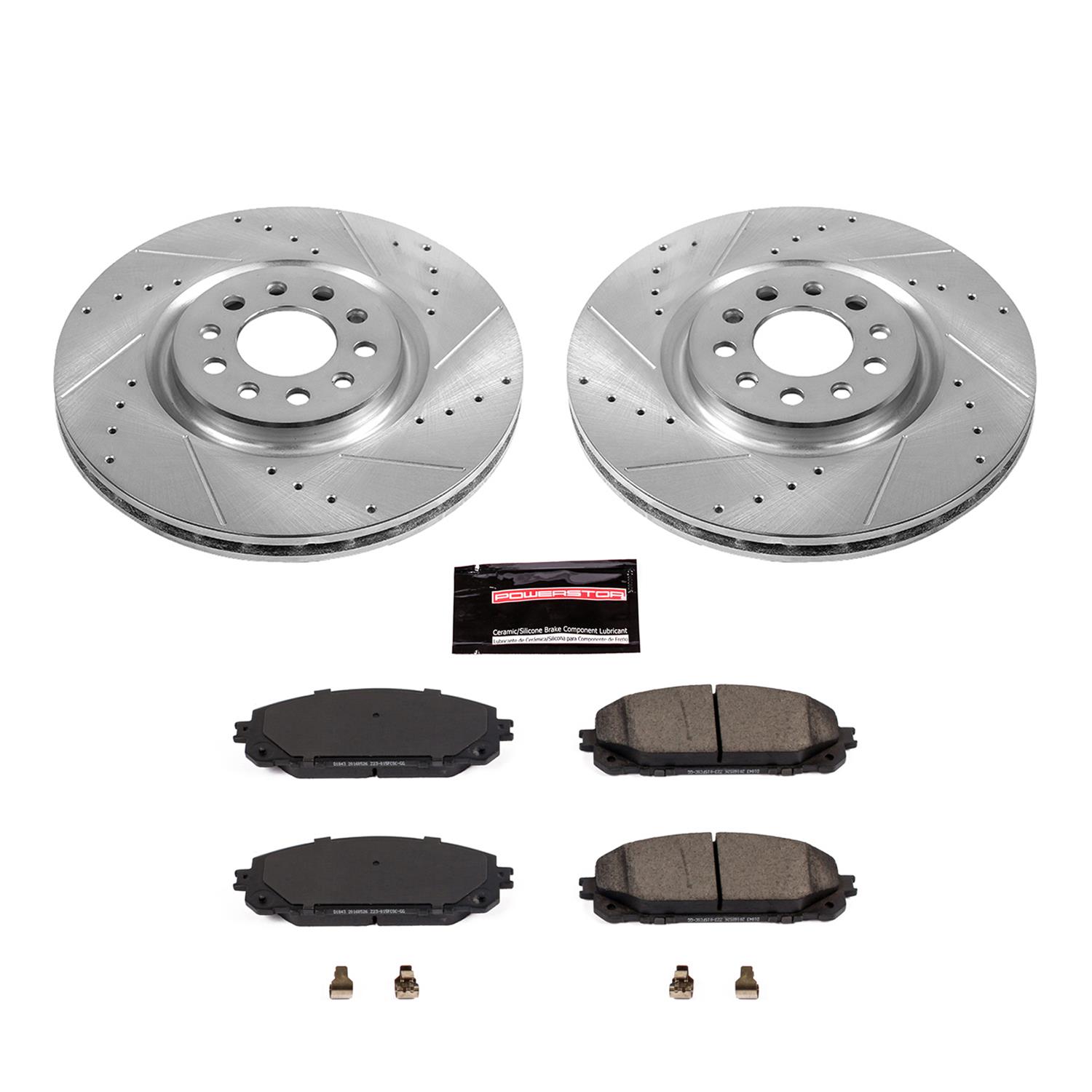 Power Stop 17-19 Jeep Cherokee Front & Rear Z23 Evolution Sport Brake Kit (1x psbK6542, 1x psbK7414) thumbnail 3