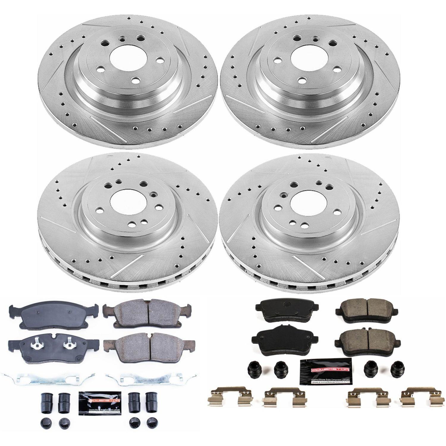 Power Stop 2016 Mercedes-Benz GLE300d Front & Rear Z23 Evolution Sport Brake Kit (1x psbK6897, 1x psbK7440) thumbnail 4
