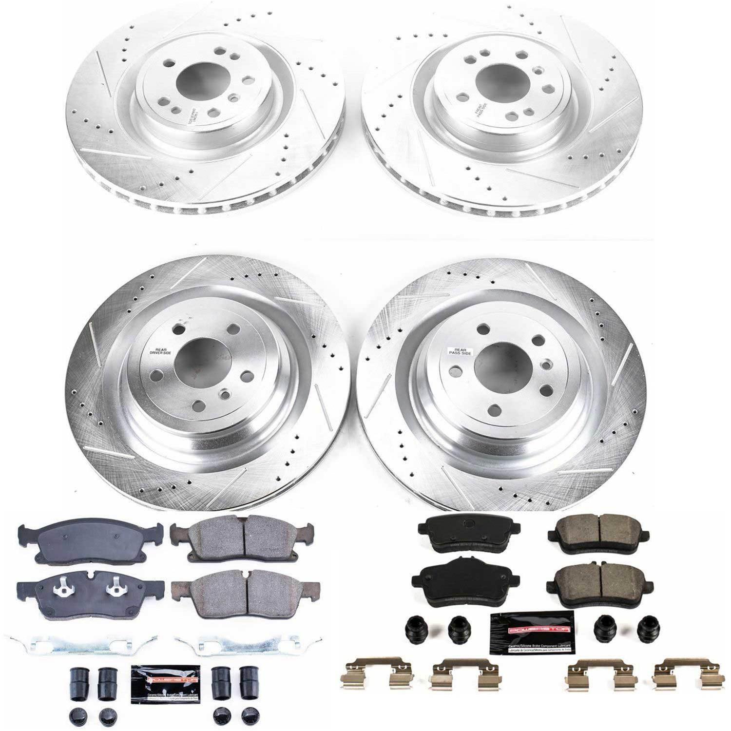 Power Stop 2017 Mercedes-Benz GLS450 Front & Rear Z23 Evolution Sport Brake Kit (1x psbK6903, 1x psbK7448) thumbnail 8
