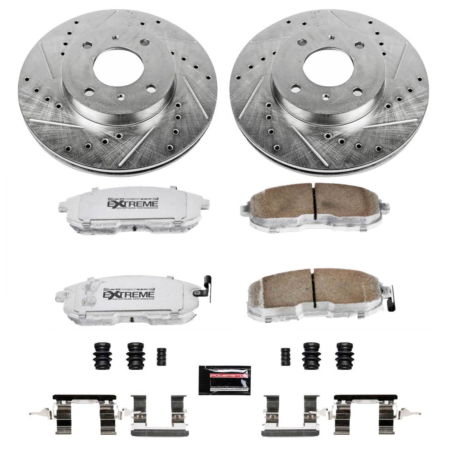 Power Stop 01-02 Infiniti G20 Front & Rear Z26 Street Warrior Brake Kit (1x psbK749-26, 1x psbK741-26) thumbnail 5