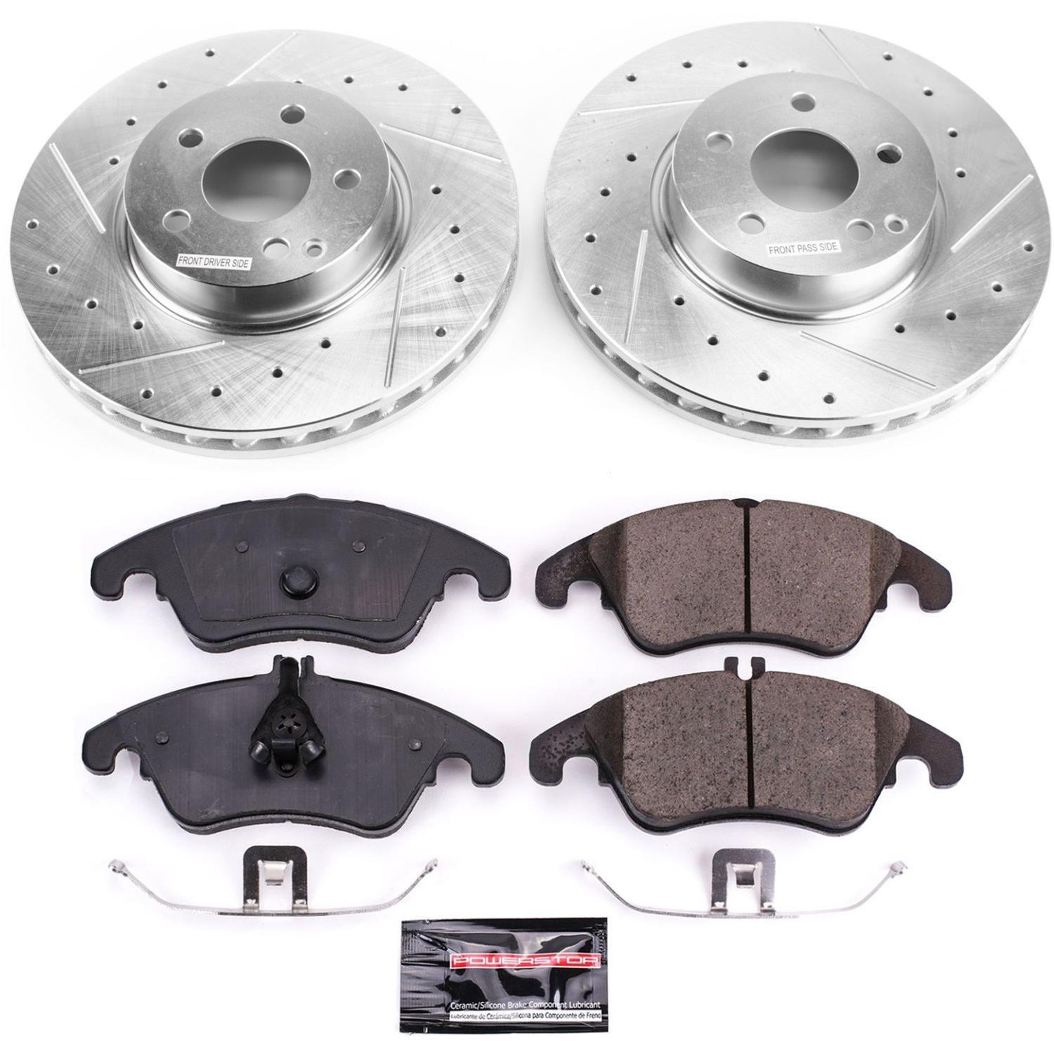 Power Stop 2014 Mercedes-Benz C300 Front & Rear Z23 Evolution Sport Brake Kit (1x psbK5626, 1x psbK7496) thumbnail 9