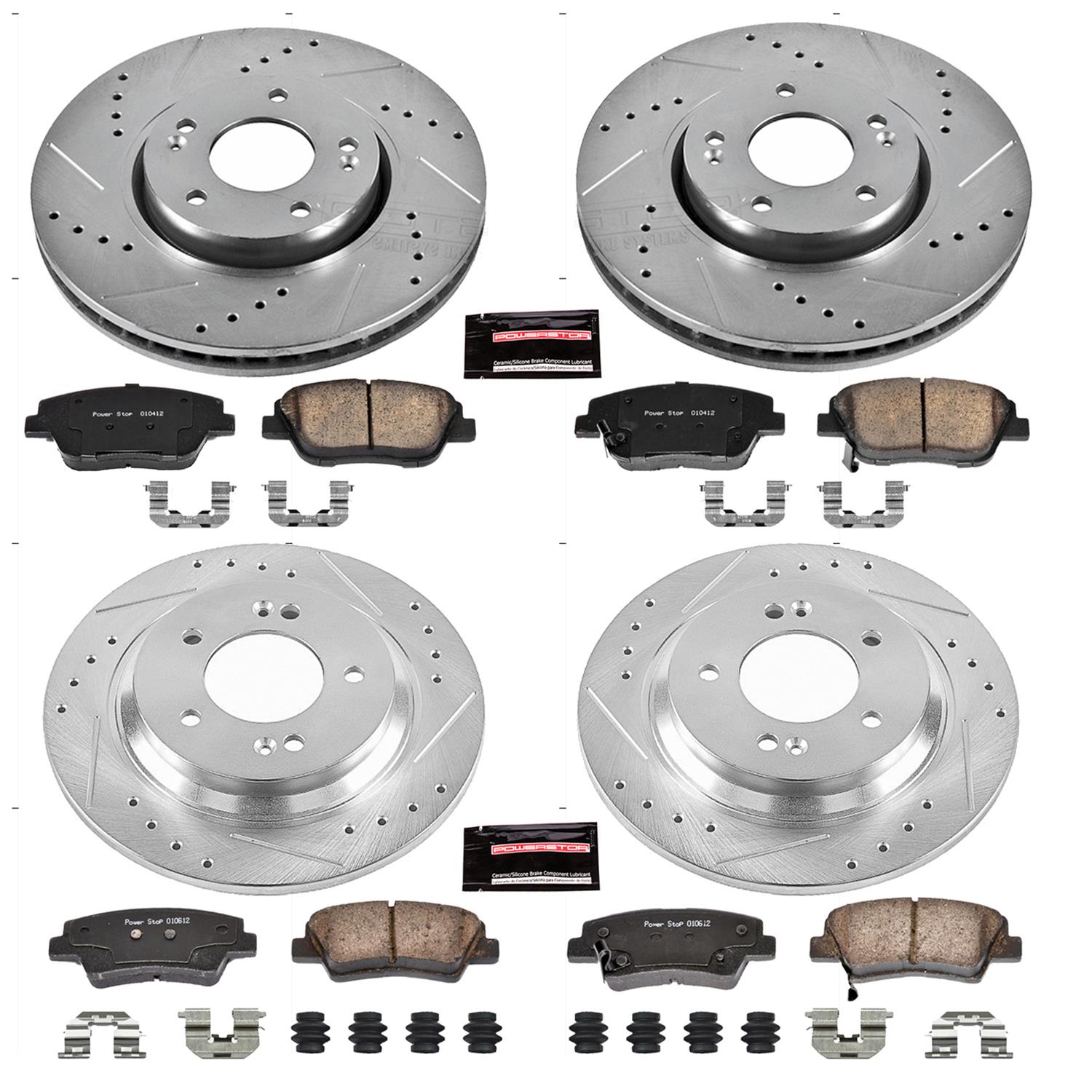 Power Stop 13-17 Kia Optima Front & Rear Z23 Evolution Sport Brake Kit (1x psbK7524, 1x psbK5377) thumbnail 4