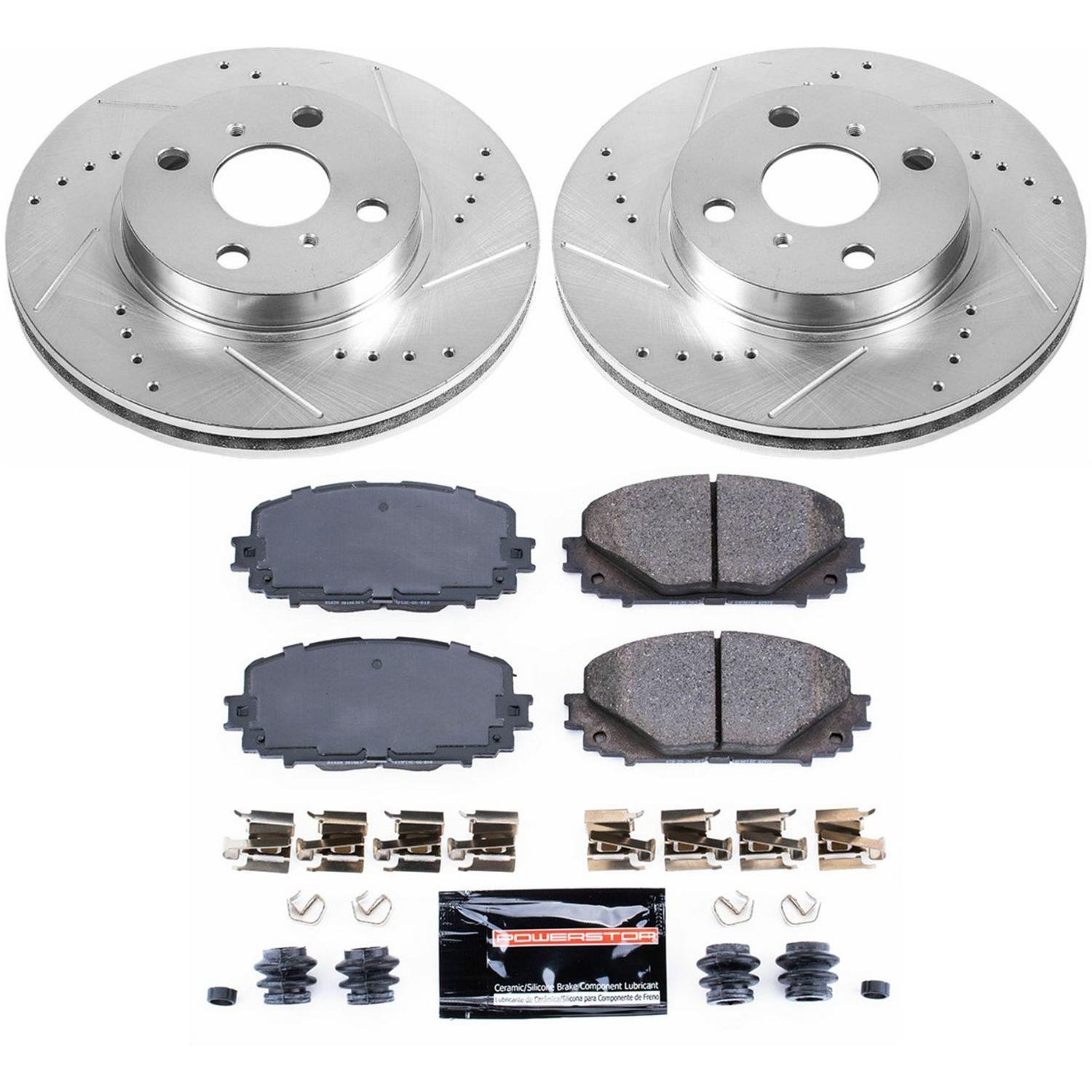 Power Stop 16-18 Toyota Yaris Front & Rear Z23 Evolution Brake Kit (1x psbK7505, 1x psbKOE15479DK) thumbnail 6