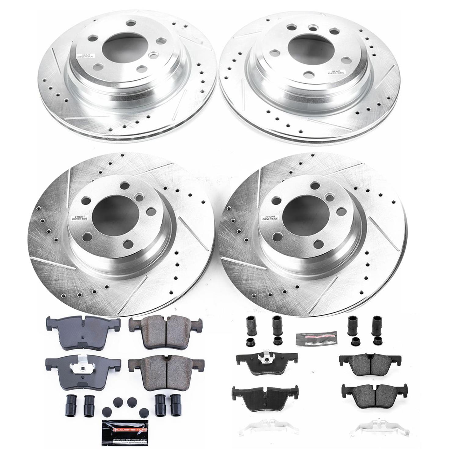 Power Stop 13-14 BMW 328i xDrive Front & Rear Z23 Evolution Sport Brake Kit (1x psbK6852, 1x psbK6854) thumbnail 2