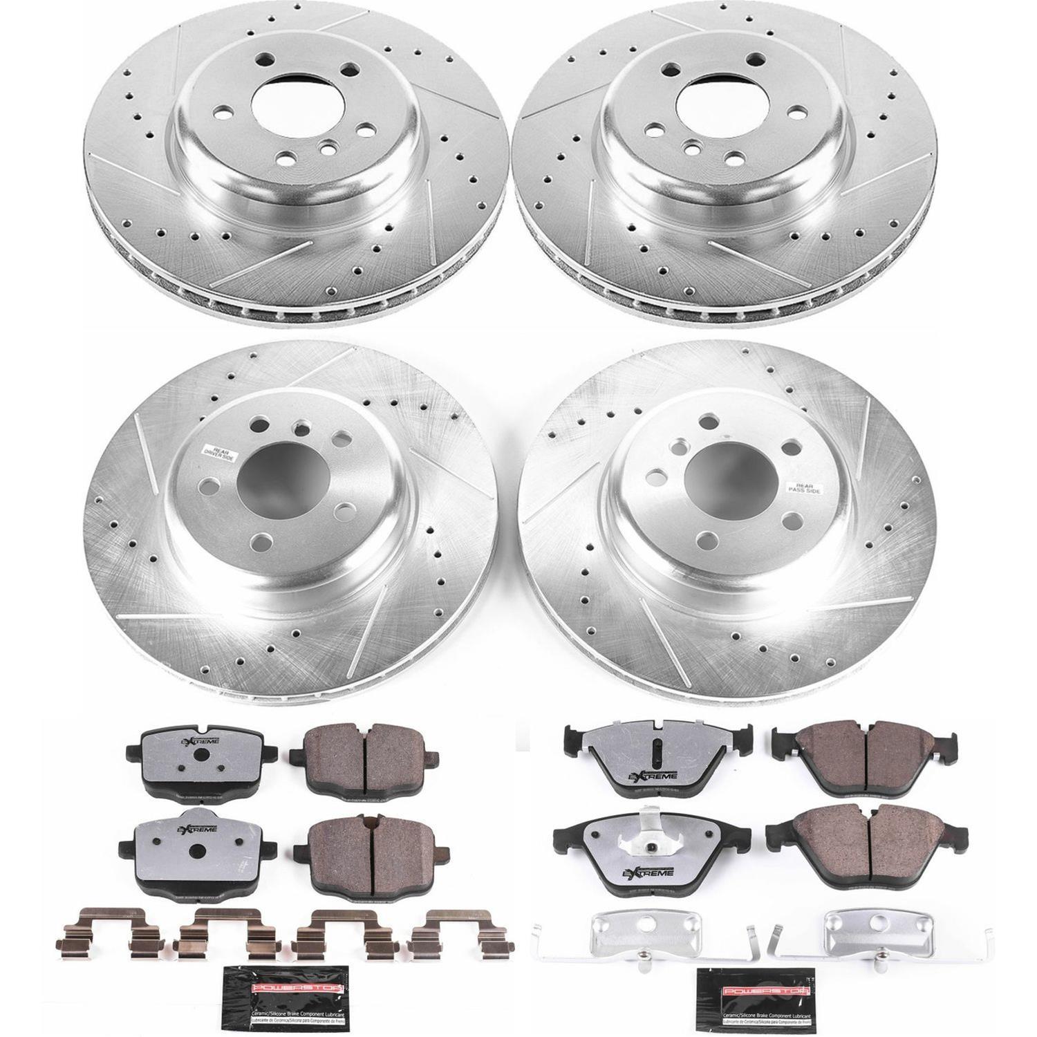 Power Stop 12-16 BMW 640i Front & Rear Z26 Street Warrior Brake Kit (1x psbK6037-26, 1x psbK6020-26) thumbnail 2
