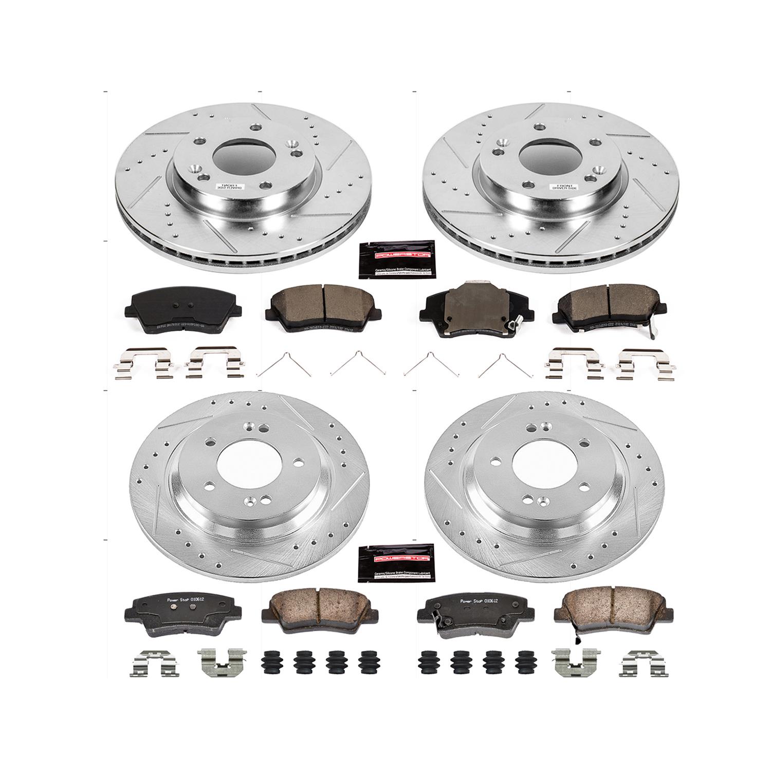 Power Stop 18-19 Hyundai Elantra GT Front & Rear Z23 Evolution Sport Brake Kit (1x psbK7524, 1x psbK7370) thumbnail 2