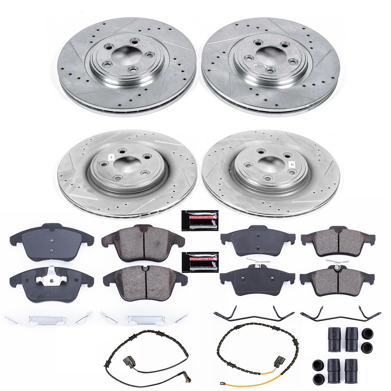 Power Stop 13-15 Jaguar XF Front & Rear Z23 Evolution Sport Brake Kit (1x psbK7680, 1x psbK6279) thumbnail 8