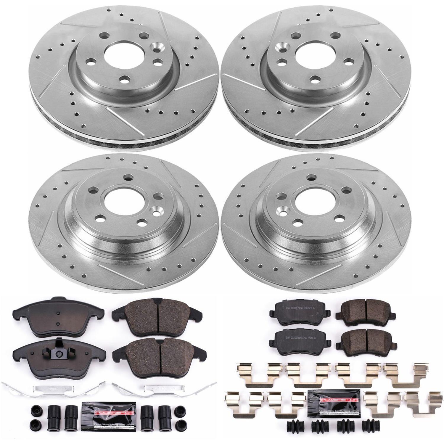 Power Stop 15-18 Volvo S60 Front & Rear Z23 Evolution Sport Brake Kit (1x psbK4700, 1x psbK4704) thumbnail 3