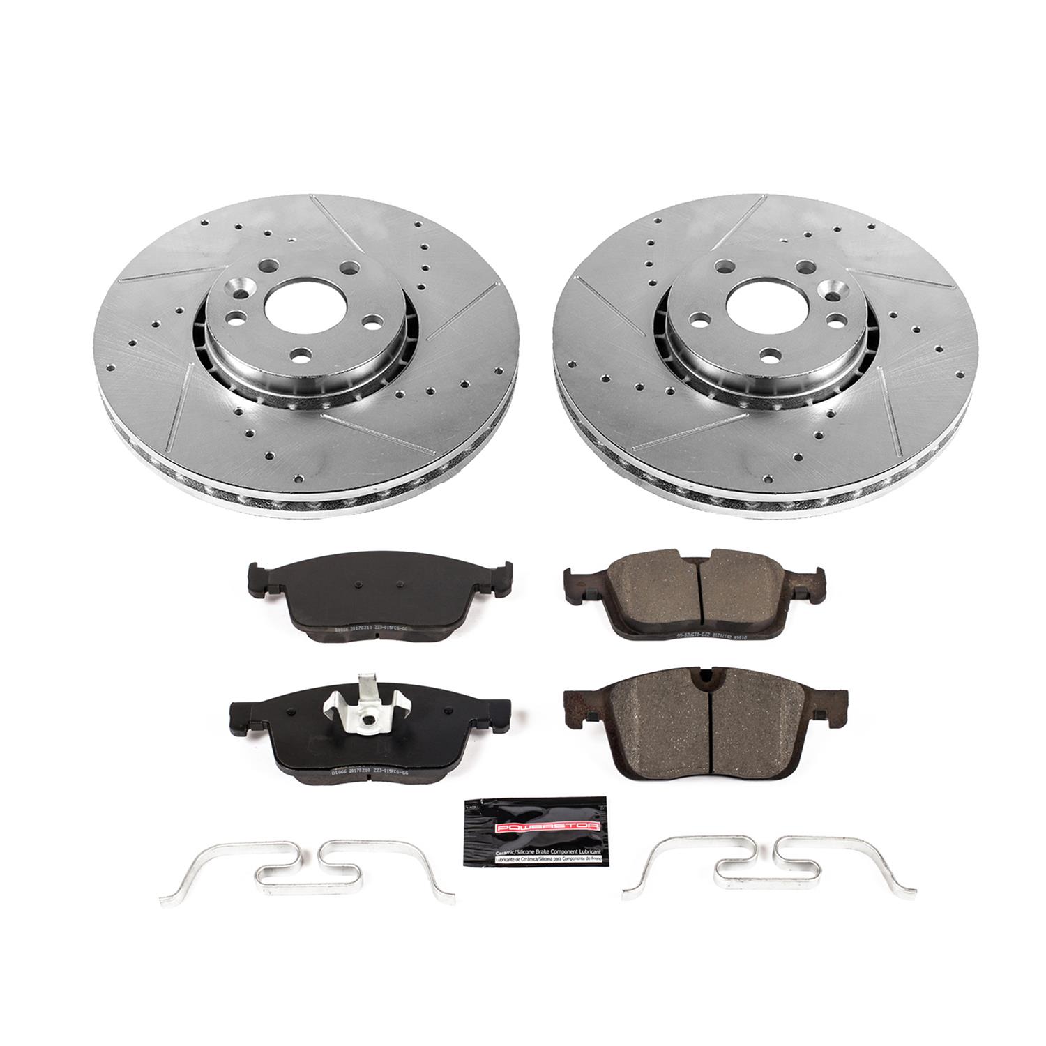 PowerStop Rear Z23 Evolution Sport Brake Kit w/ Calipers | Volkswagen Passat (1995–1997) (KC370) main image 1