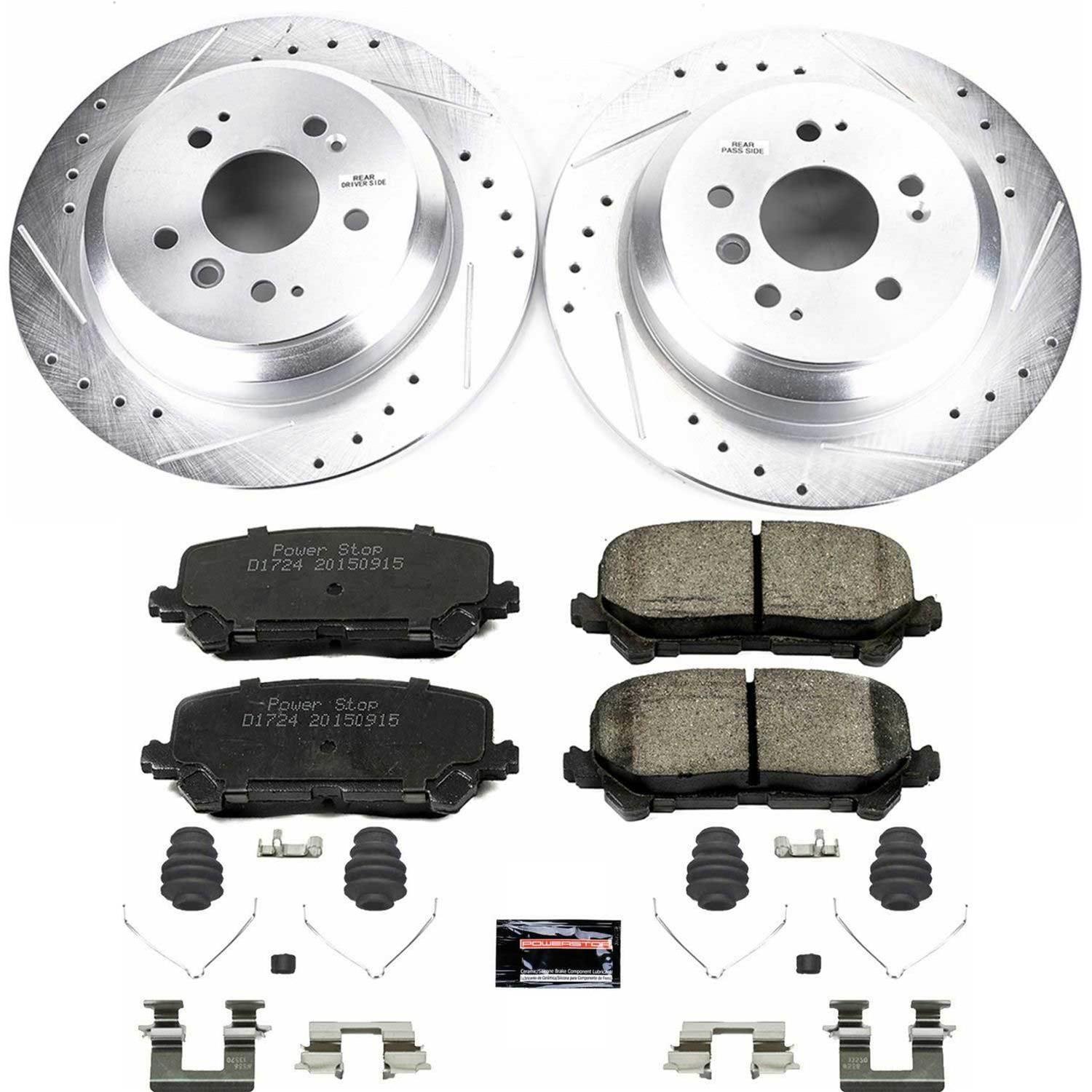 Power Stop 16-17 Honda Pilot Rear Z23 Evolution Sport Brake Kit w/Calipers (1x psbS7142, 1x psbK7727) thumbnail 2