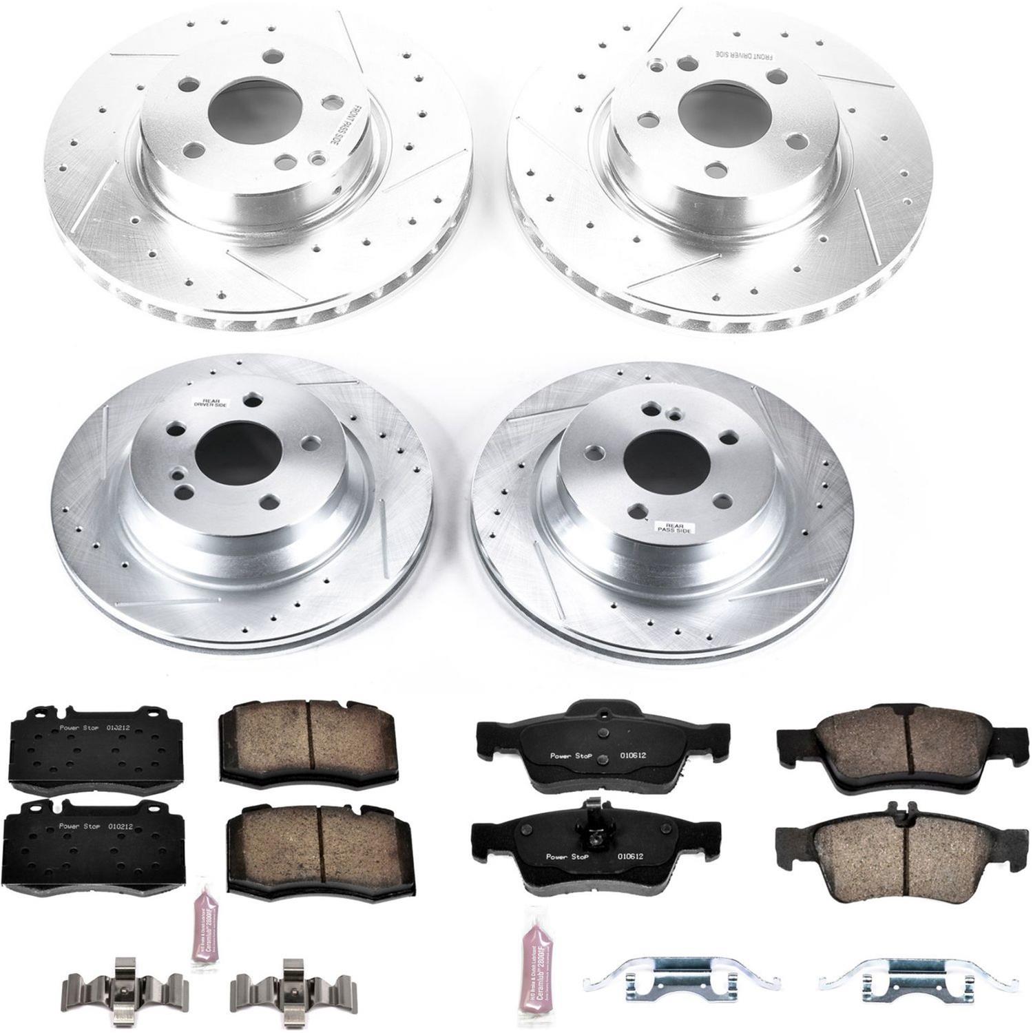 Power Stop 04-06 Mercedes-Benz E500 Front & Rear Z23 Evolution Sport Brake Kit (1x psbK7770, 1x psbK5322) thumbnail 8
