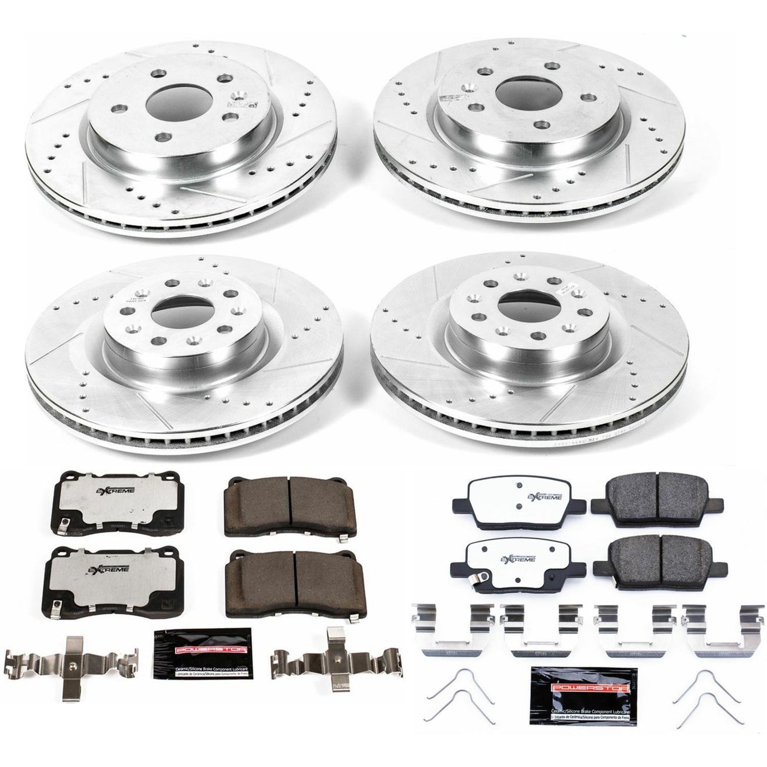 Power Stop 16-17 Cadillac CT6 Front & Rear Z26 Street Warrior Brake Kit (1x psbK7289-26, 1x psbK7777-26) thumbnail 4
